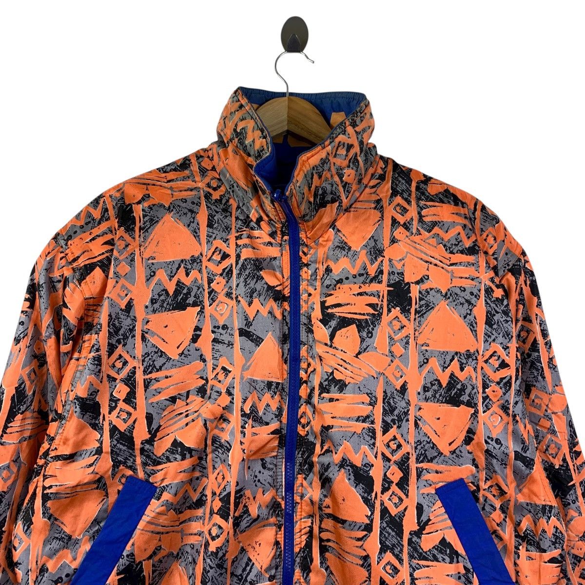 Adidas Vintage ADIDAS Reversible Windbreaker 90s Geometric Size US XXL / EU 58 / 5 - 2 Thumbnail