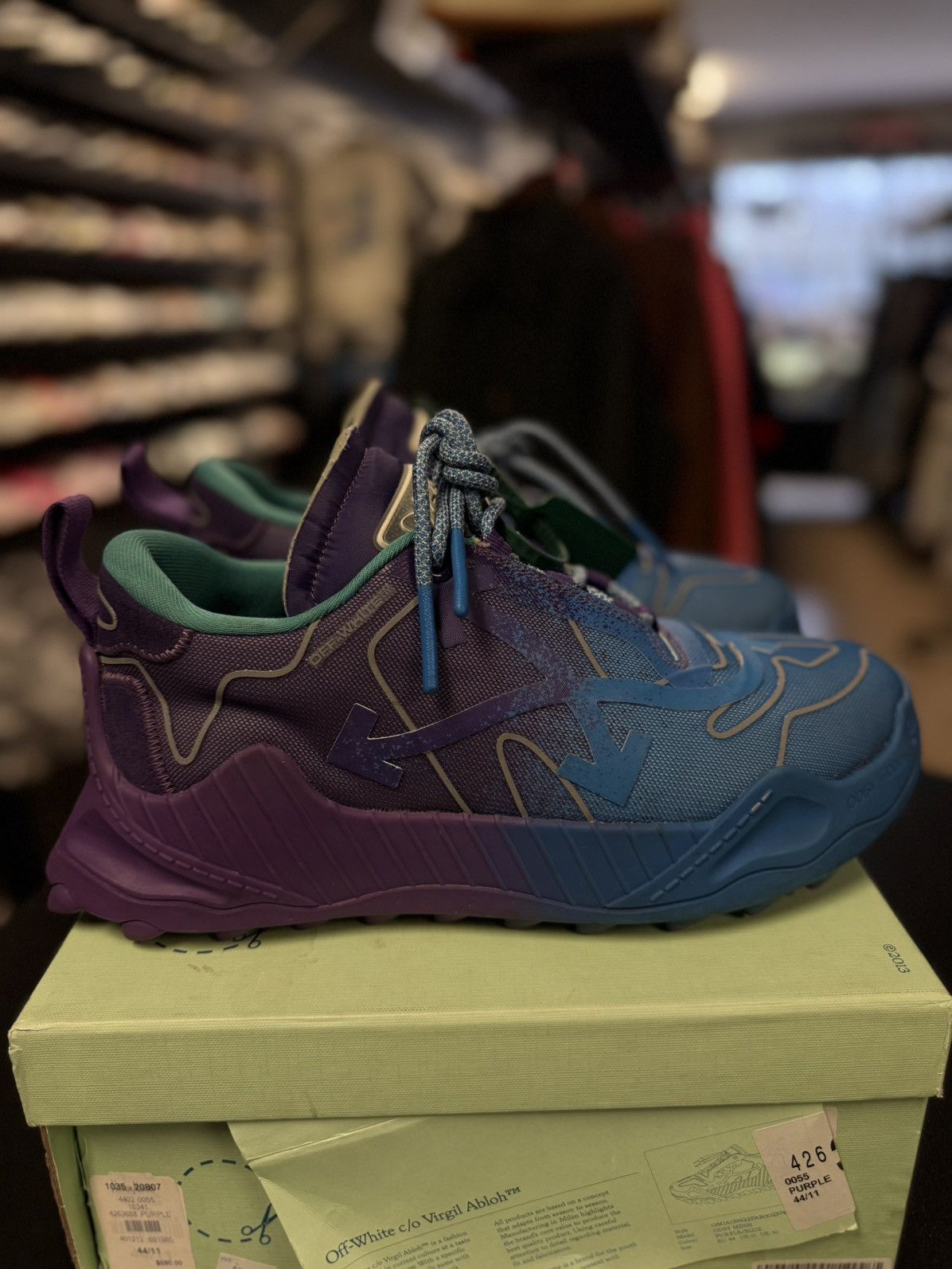 Off-White Off White ODYS 1000 Purple Blue $850 Retail 44EU/11US Size US 11 / EU 44 - 1 Thumbnail