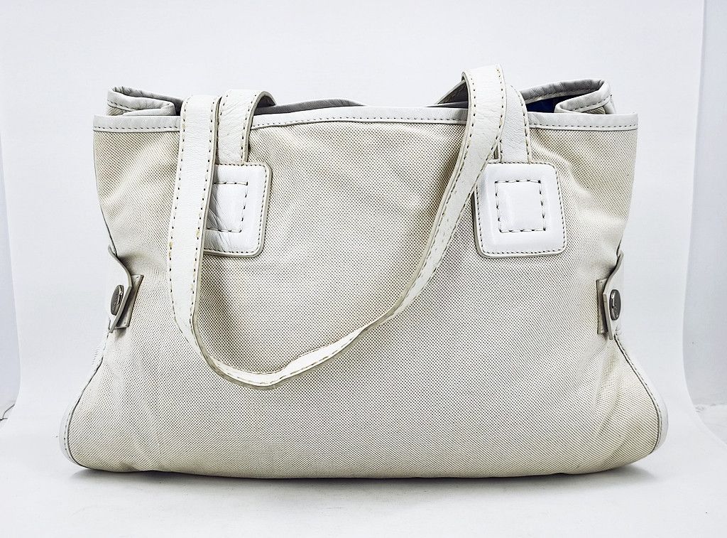 Hogan HOGAN White canvas expandable tote bag Size ONE SIZE - 4 Thumbnail