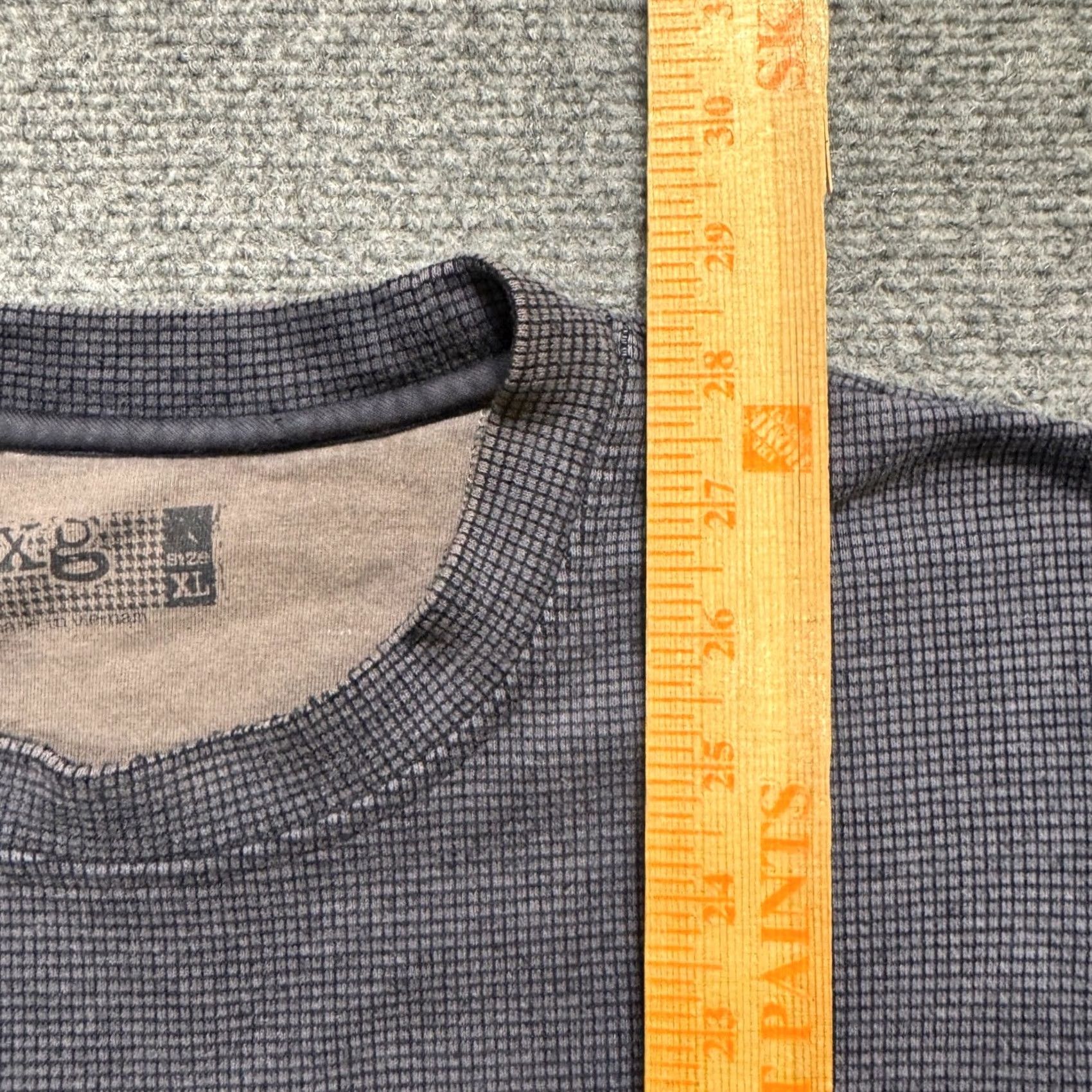 Vintage Y2K XG Sweatshirt Men XL Striped Cotton Pullover Thermal Blue Size US XL / EU 56 / 4 - 4 Thumbnail