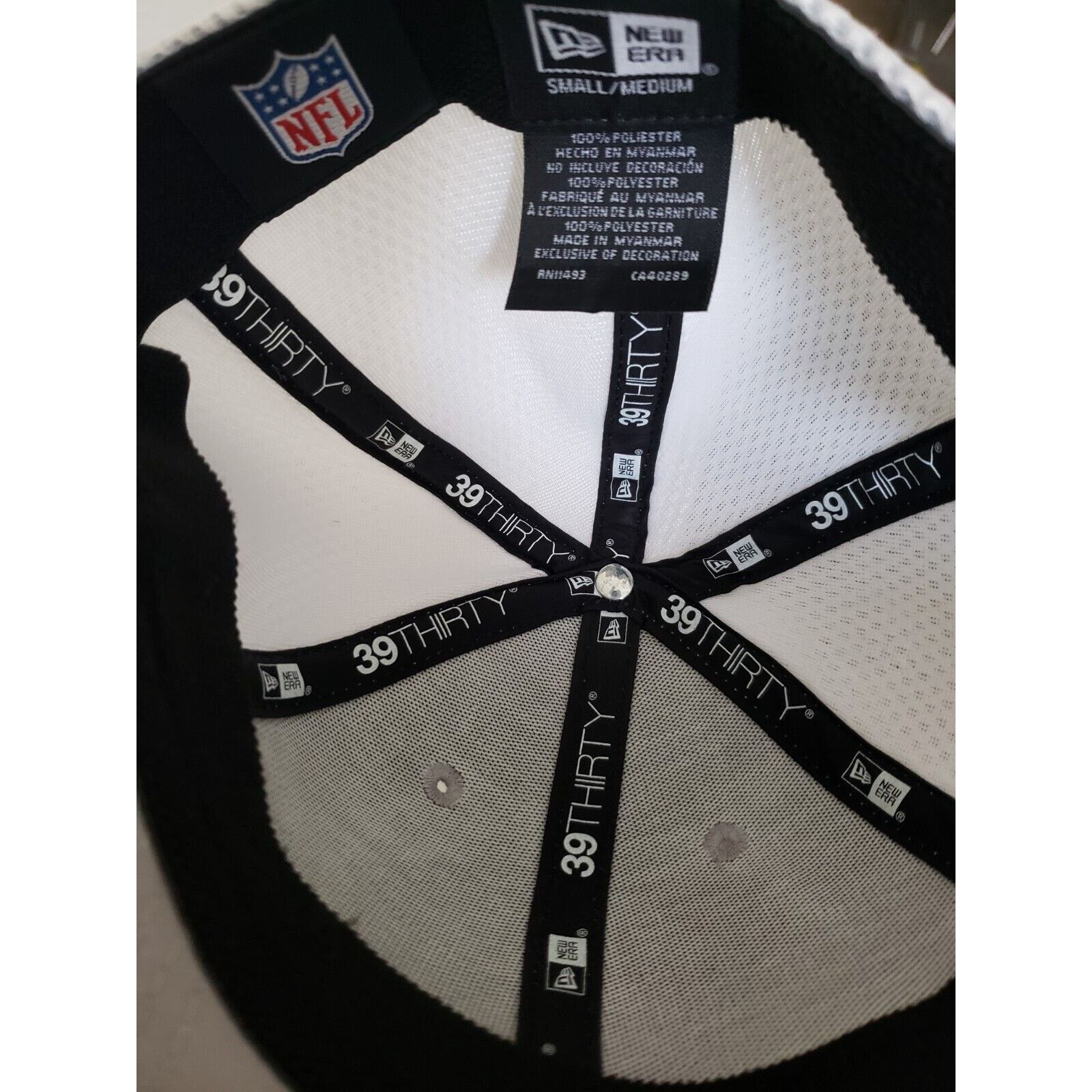 New Era Jacksonville Jaguars Hat Stretch Fit 3930 White S/M New Era Size ONE SIZE - 6 Thumbnail