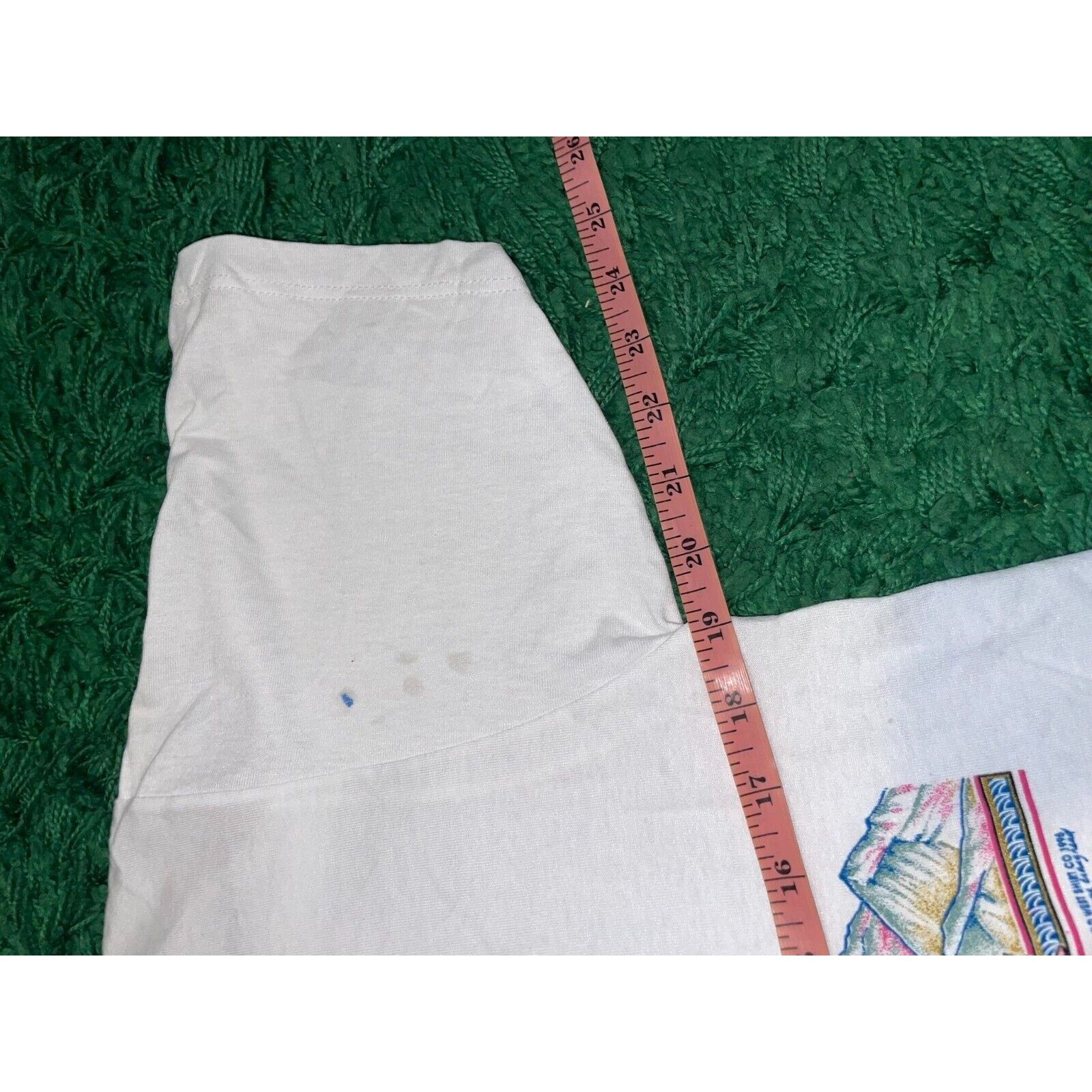 Jerzees Vintage Test Print Jackson Hole Wyoming Misprint White M Tee Size US M / EU 48-50 / 2 - 14 Thumbnail