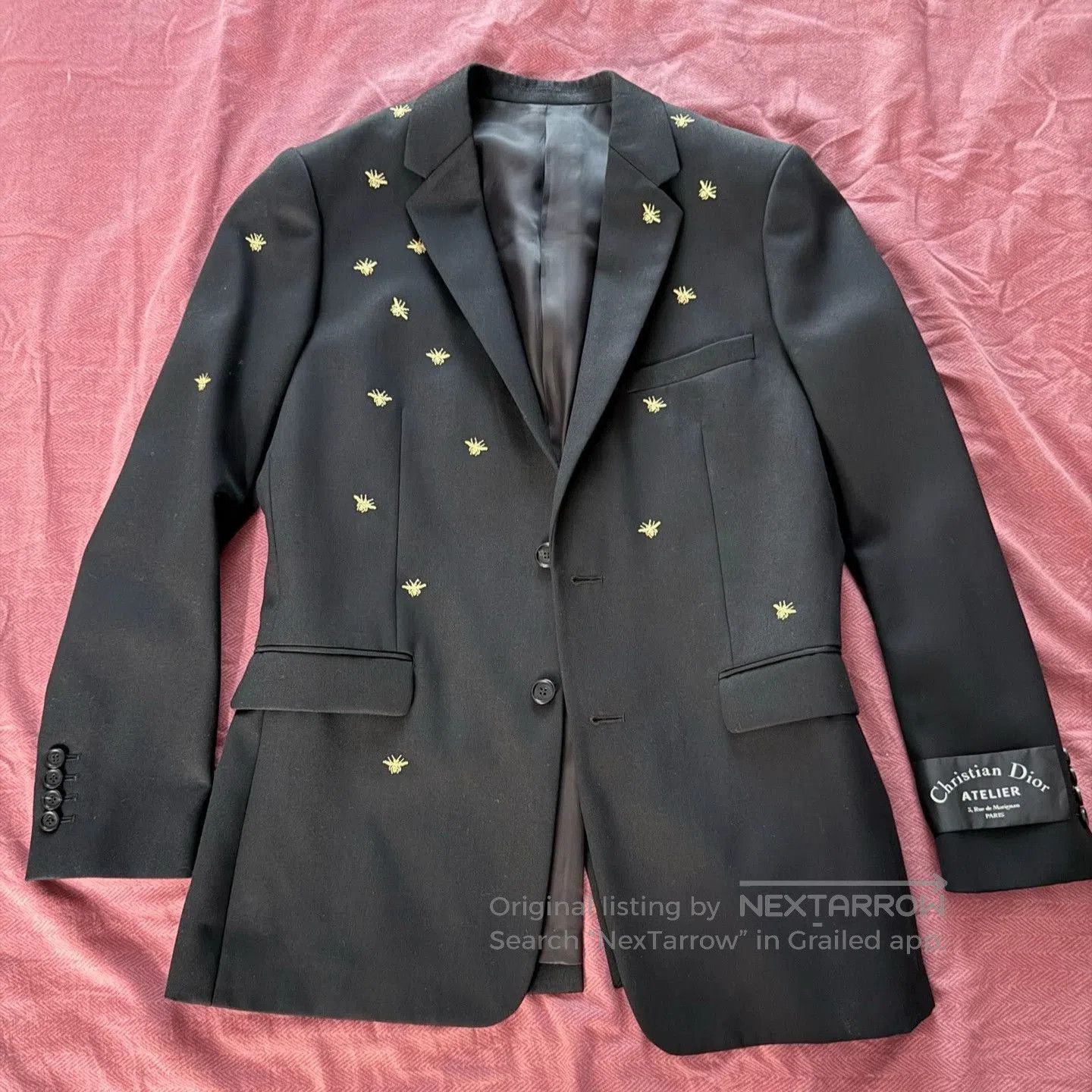 Dior Dior Atelier Bee Embroidered Blazer. Size US L / EU 52-54 / 3 - 1 Thumbnail