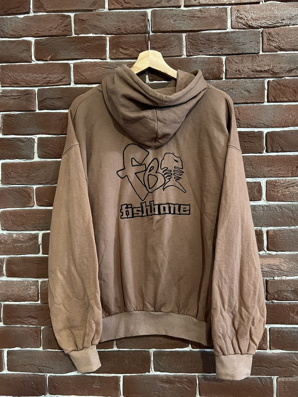 Hook-Ups Vintage 90s Fishbone Brand Hoodie Pornstar Hookup Brown M Size US M / EU 48-50 / 2 - 1 Thumbnail