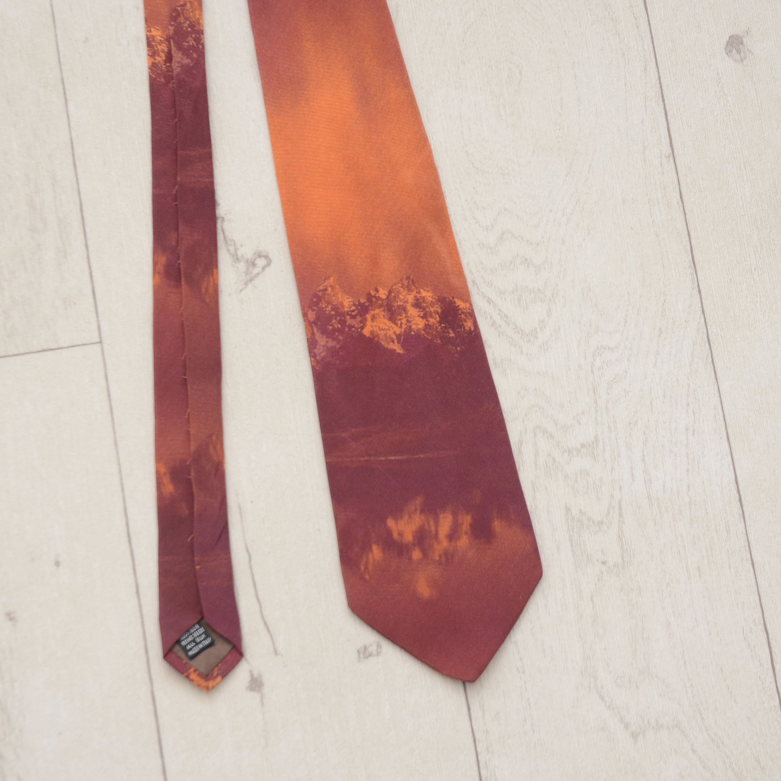 Vintage Vintage Rian Rucci Abstract Art Silk Tie Printed Mountain Size ONE SIZE - 7 Thumbnail