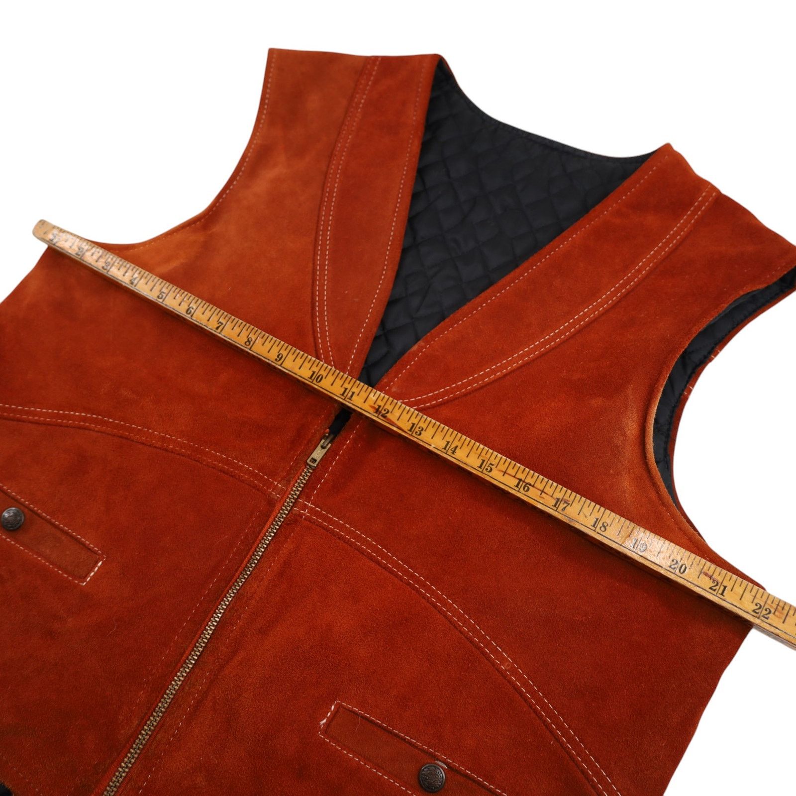 Vintage Vintage ABC for Kawasaki Suede Leather Riding Vest Size US L / EU 52-54 / 3 - 6 Thumbnail