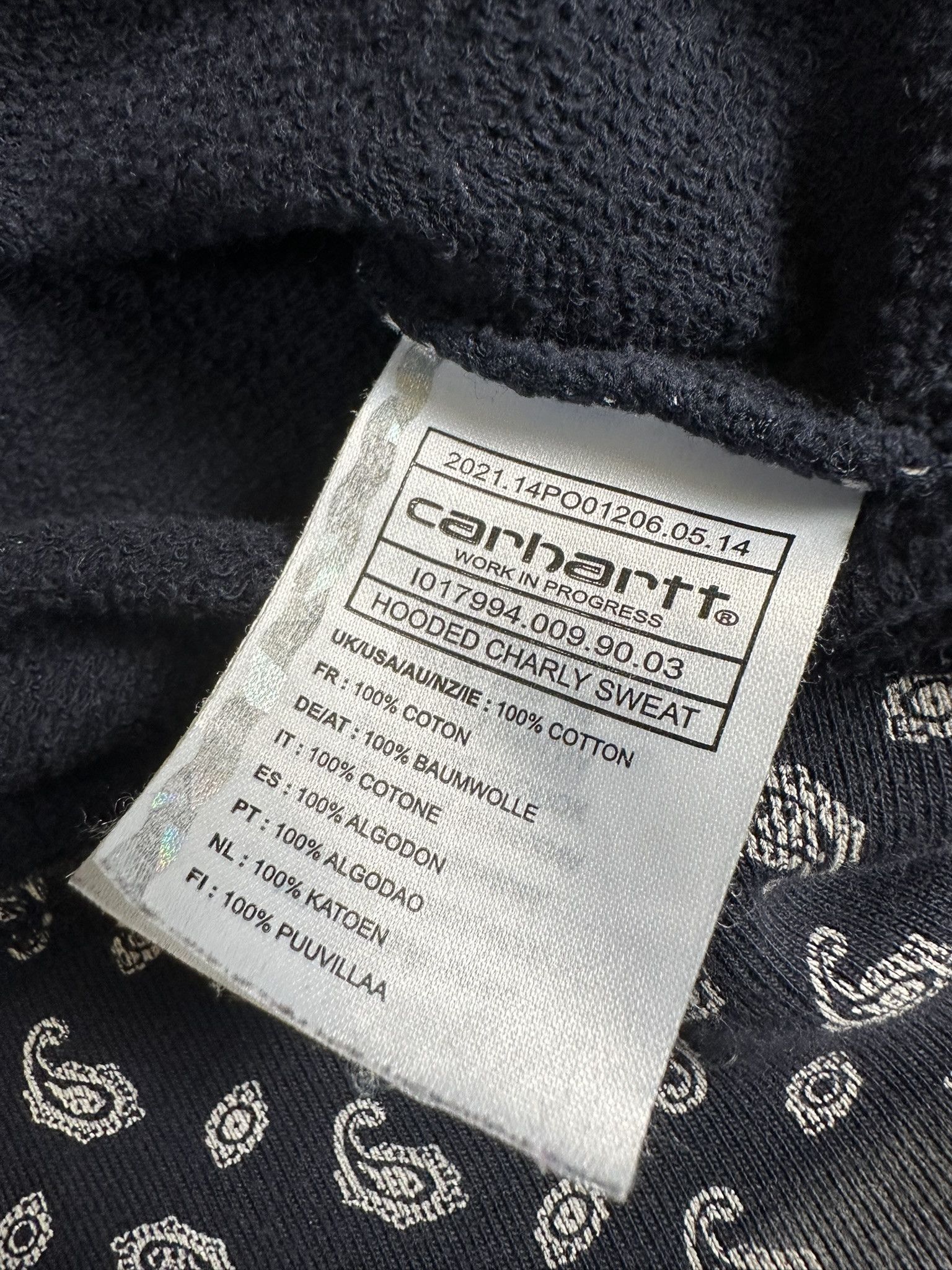 Carhartt × Vintage Vintage Y2k Carhartt Leaves Pattern Boxy Sweatshirt Hoodie Size US L / EU 52-54 / 3 - 14 Thumbnail