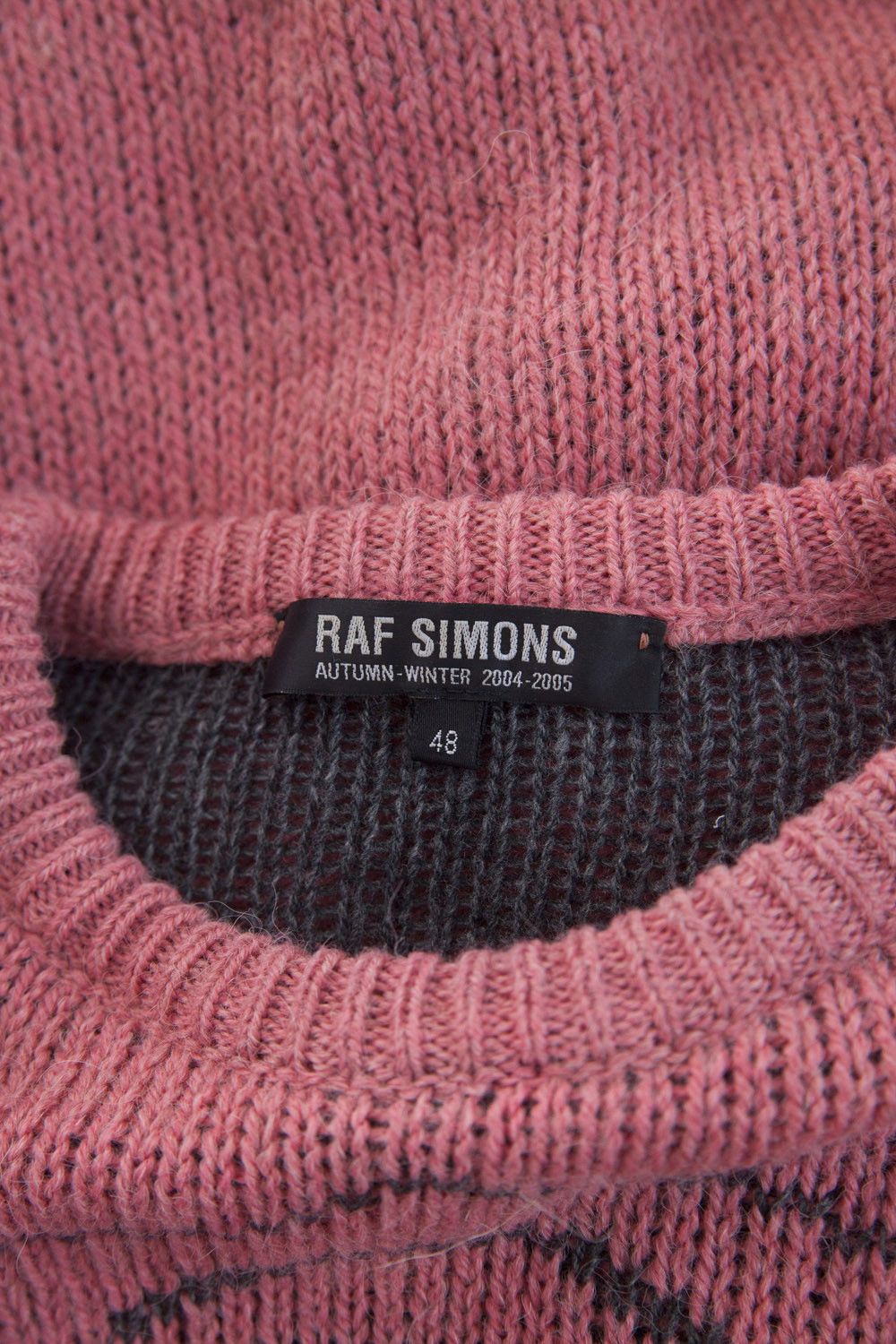 Raf Simons AW04 pink Wave Test sweater Size US M / EU 48-50 / 2 - 11 Thumbnail