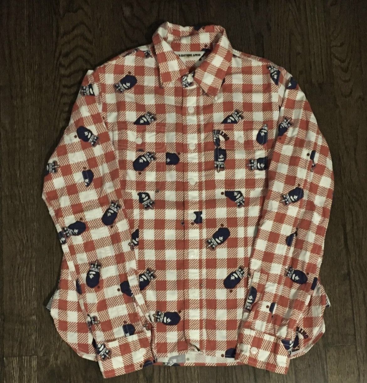 Bape Bape Long Sleeve Button Up Shirt Size XS / US 0-2 / IT 36-38 - 1 Thumbnail