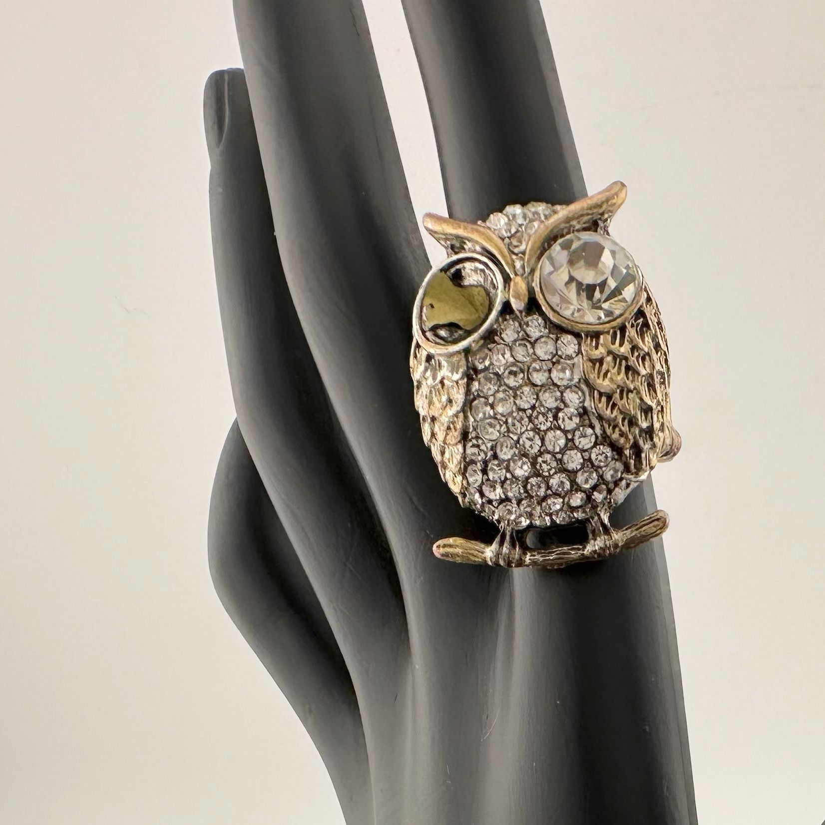 Vintage Vintage Costume Jewelry Owl, Dolphin and Turtle Rhinestone Size ONE SIZE - 19 Thumbnail
