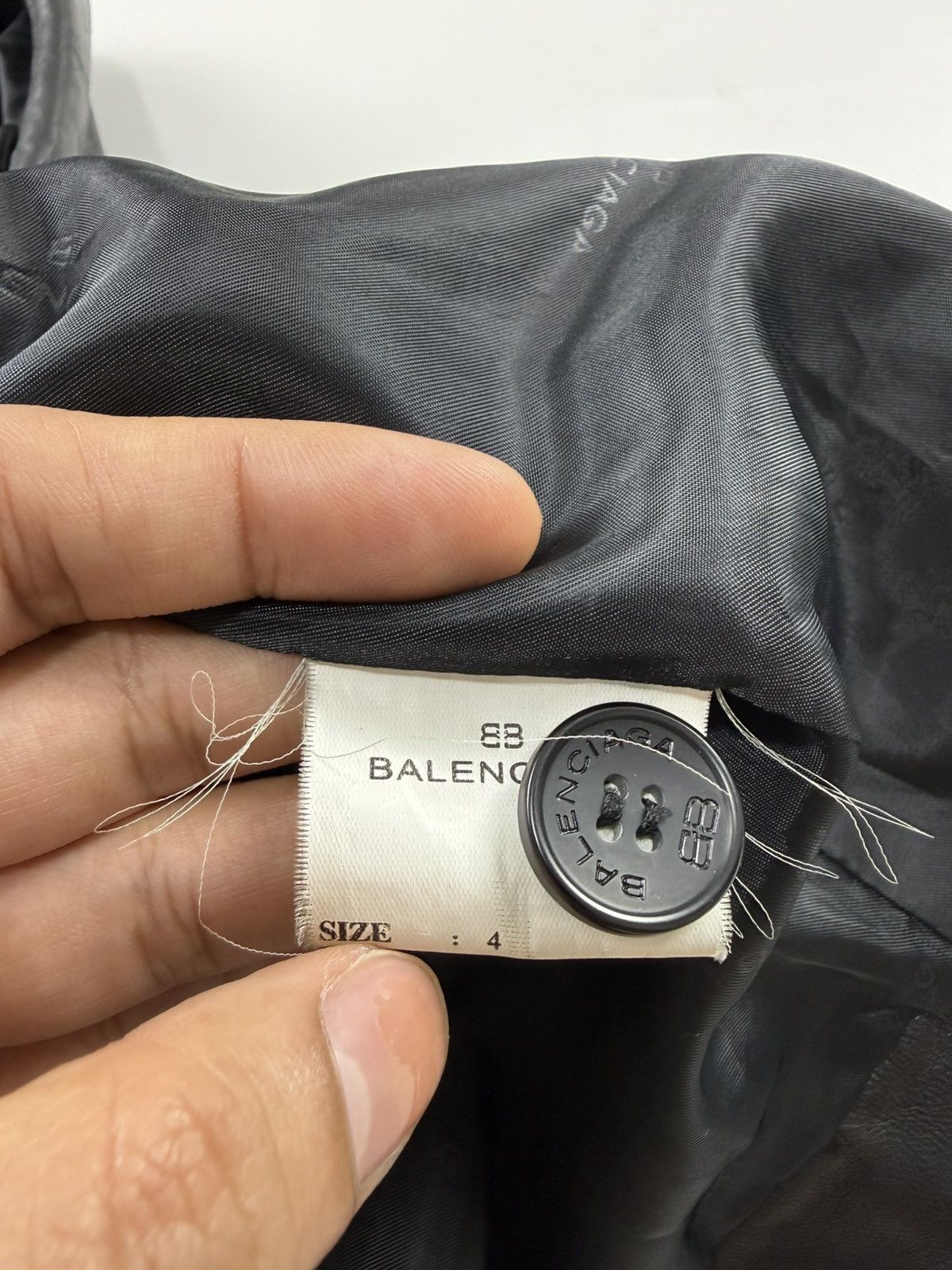 Balenciaga Vintage Balenciaga Lamb Leather Zip Up Jacket Size US L / EU 52-54 / 3 - 13 Thumbnail