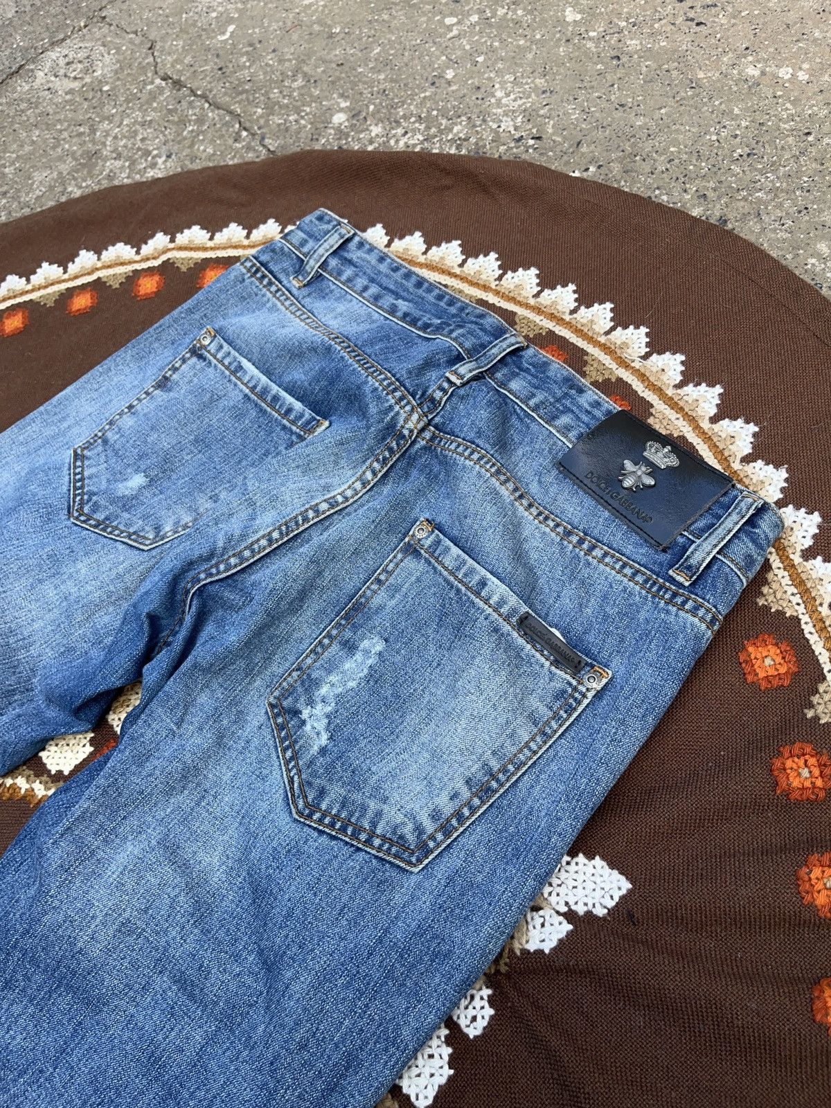 Dolce & Gabbana Vintage Dolce & Gabbana 14 Gold Distressed Denim Style Jeans Size US 34 / EU 50 - 11 Thumbnail