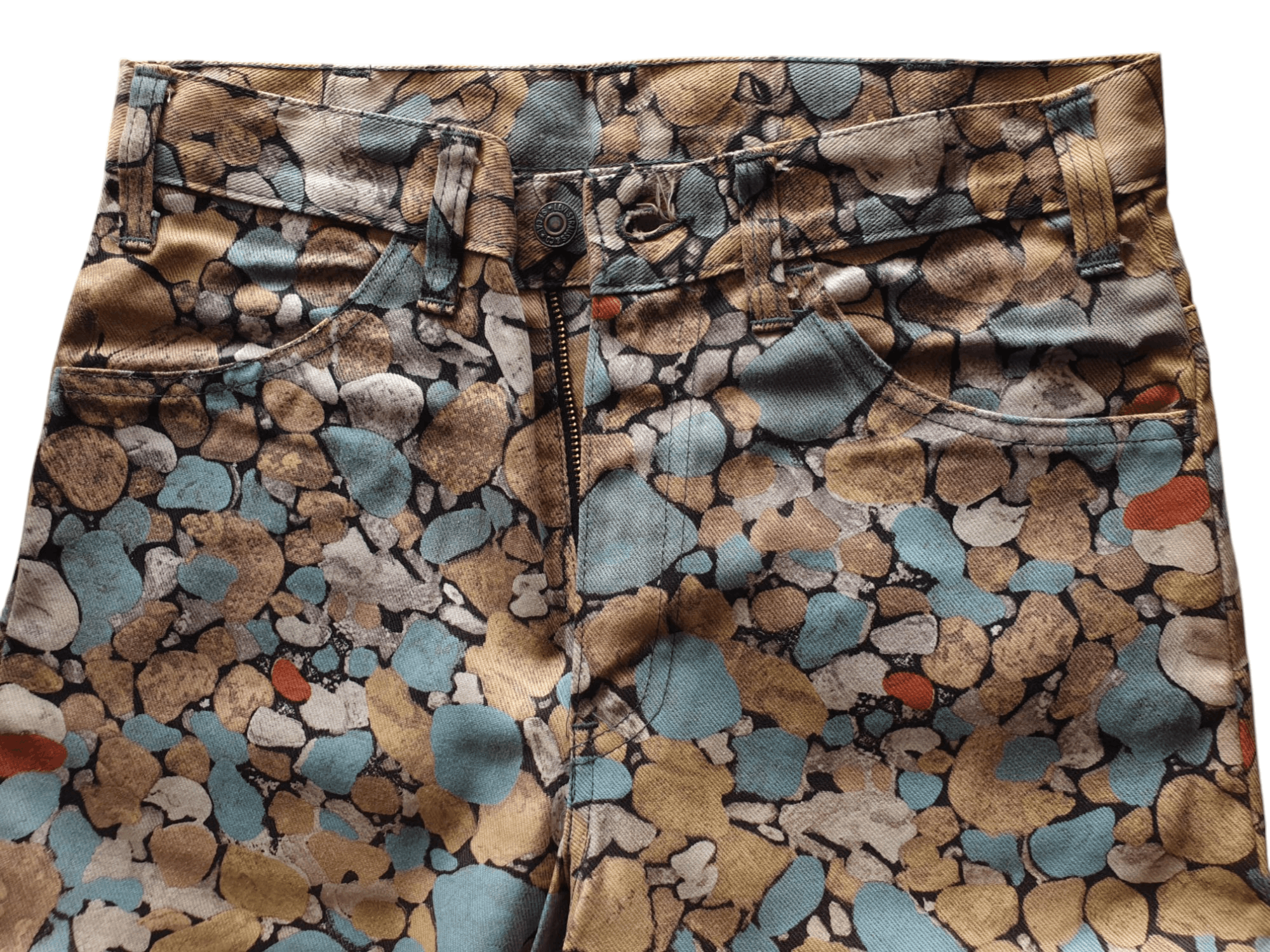 Levi's × Vintage Vintage 70s Levi’s Pebble Stone Pattern Denim Size US 30 / EU 46 - 7 Thumbnail