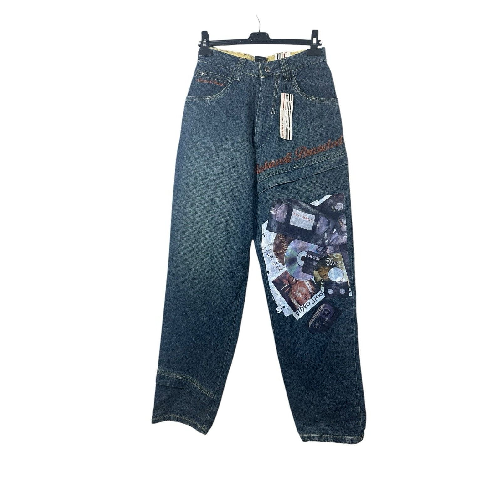 Other Vintage Makaveli Branded Hip Hop Jeans Embroidered 2Pac Tupa Size US 30 / EU 46 - 1 Thumbnail