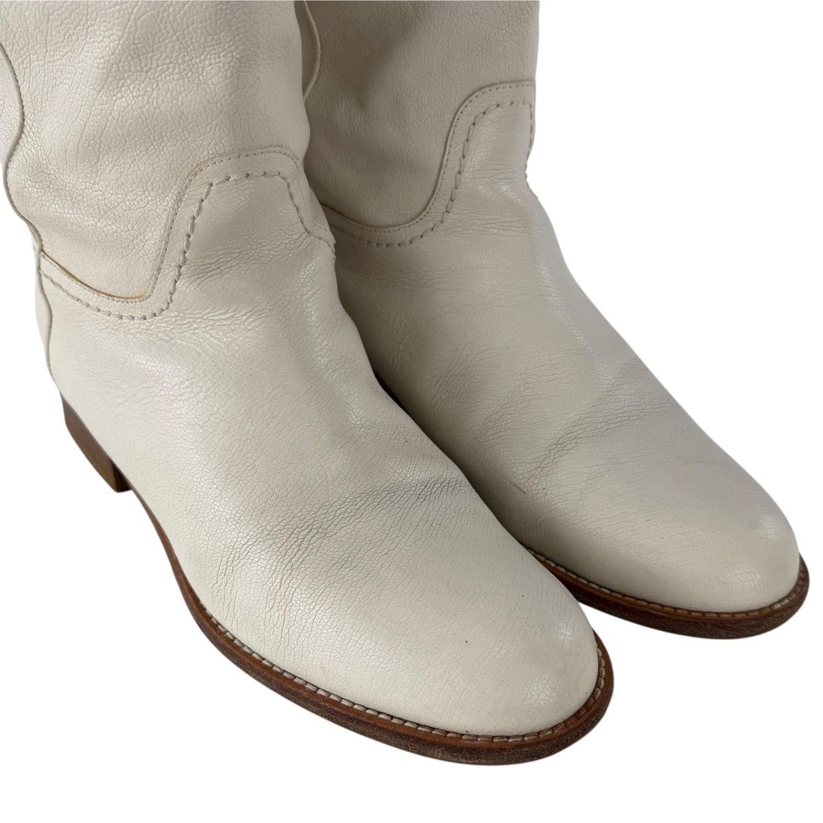 Chanel Chanel CC Logo Leather Western Cowboy Boots Size US 8.5 / IT 38.5 - 6 Thumbnail