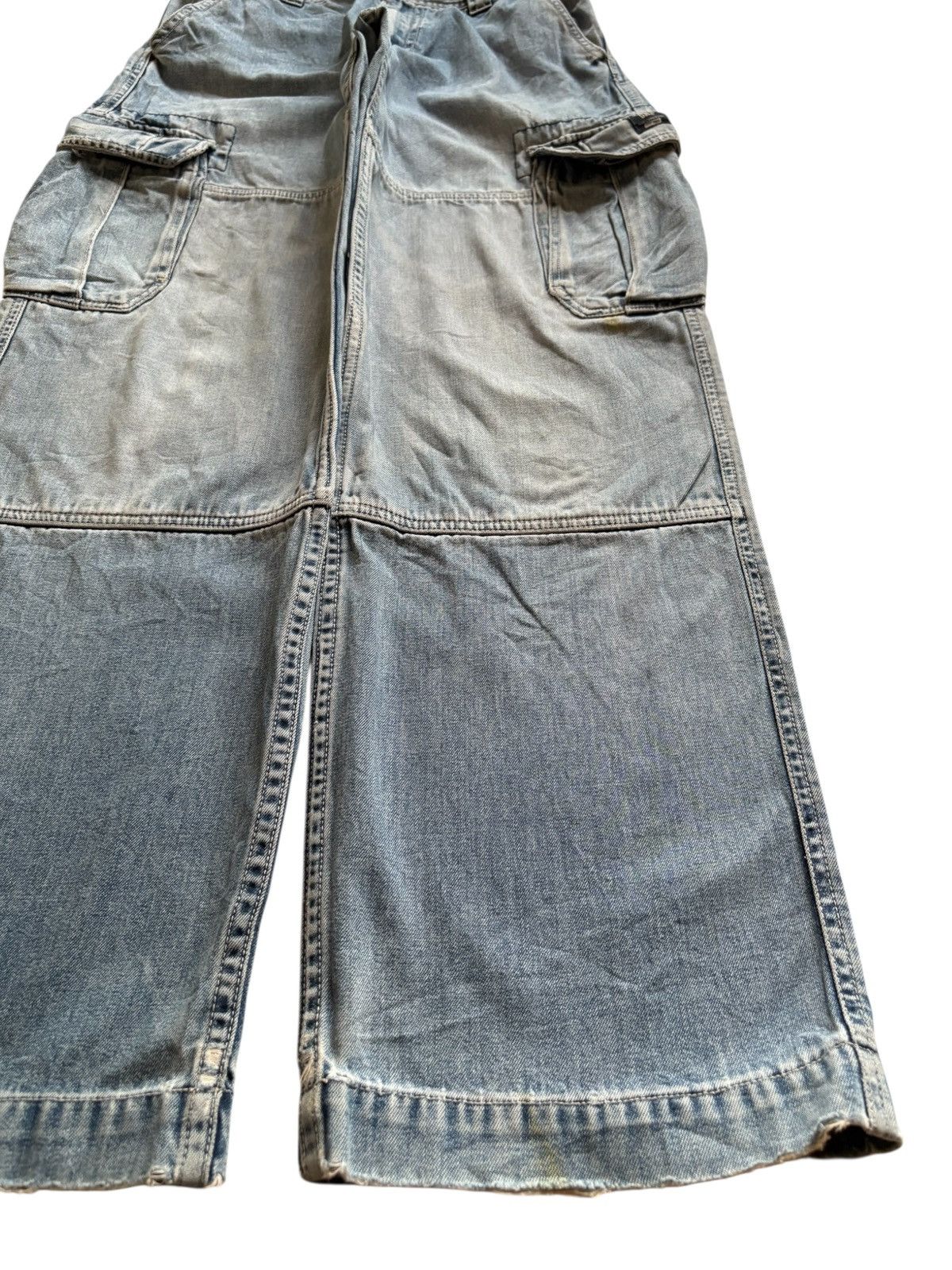 Gap Vintage Cargo GAP Blue Wash Distressed Loose Baggy Jeans Size US 28 / EU 44 - 7 Thumbnail