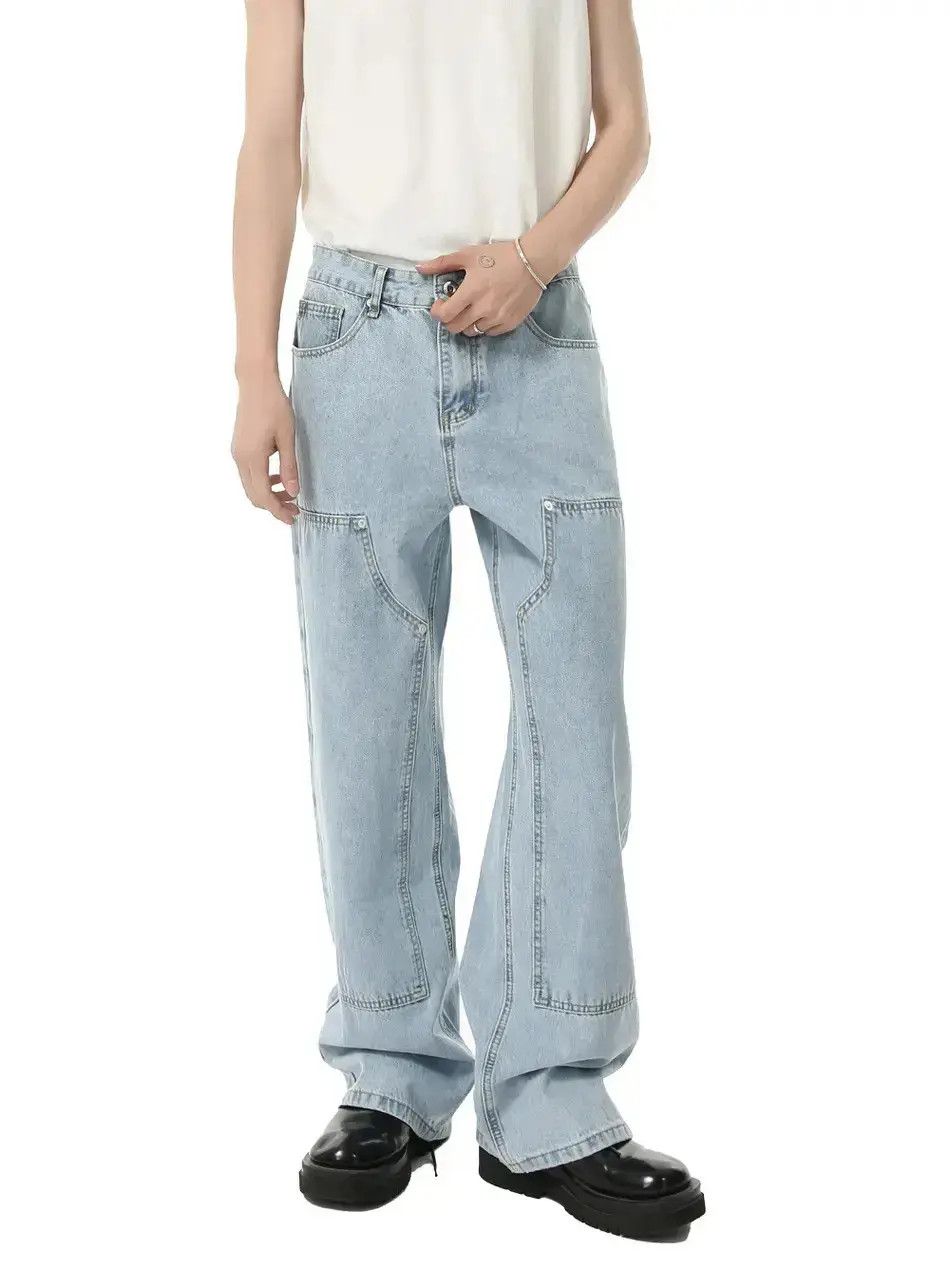 Japanese Brand Retro loose high street straight leg jeans Size US 32 / EU 48 - 6 Thumbnail