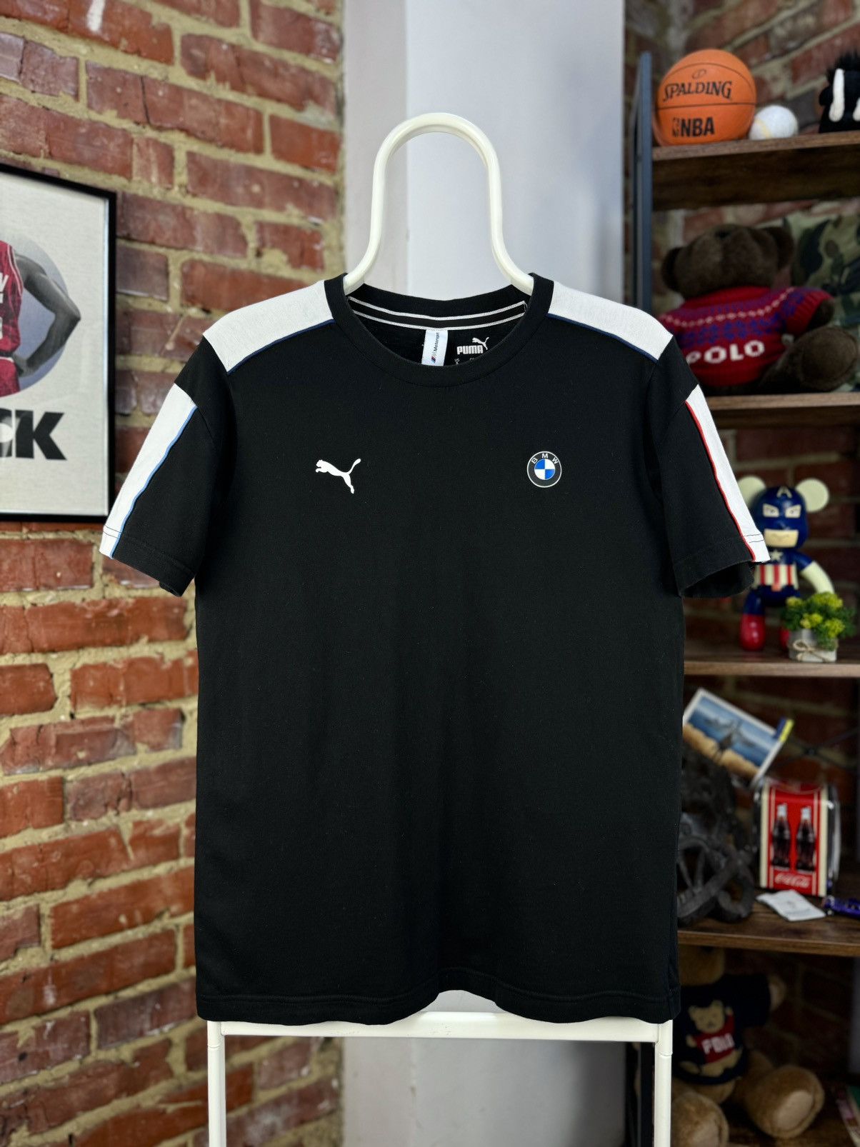 BMW × Puma PUMA BMW Motorsport Black Short Sleeve T-Shirt Size US S / EU 44-46 / 1 - 1 Thumbnail
