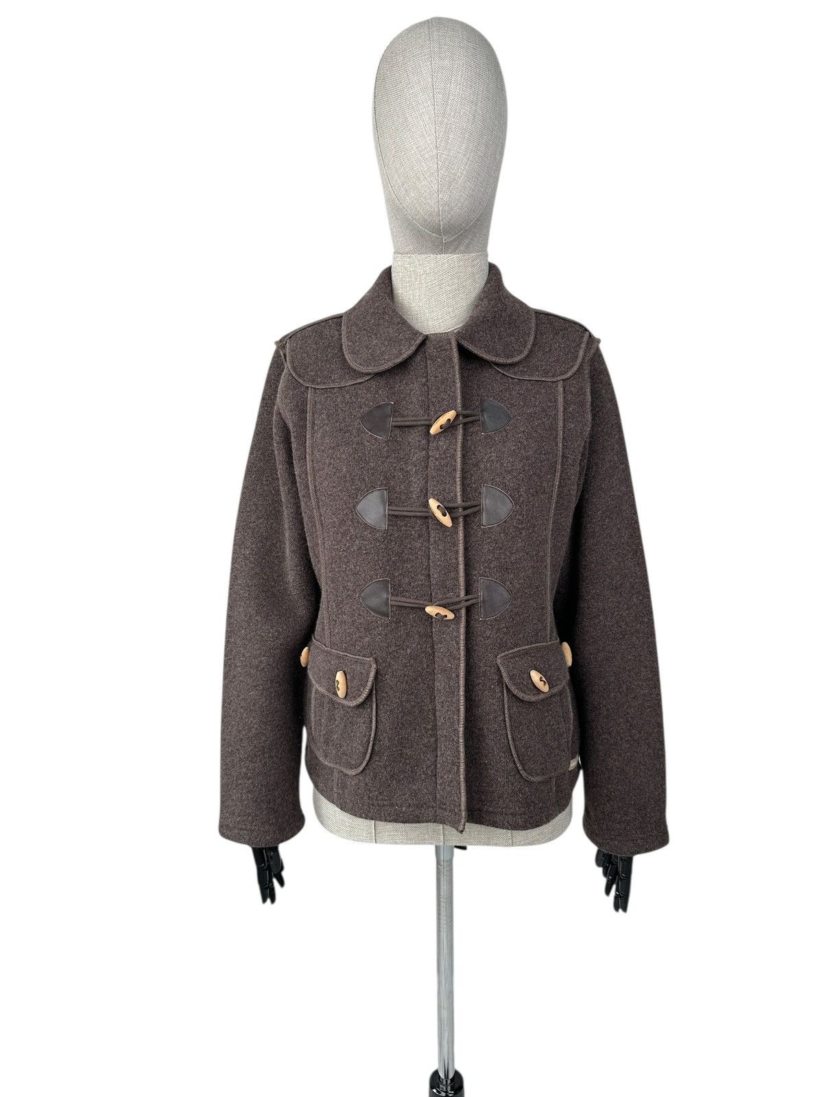 Saint James SAINT JAMES Wool Jacket Duffle Coat Brown Women’s UK 14 Size L / US 10 / IT 46 - 1 Thumbnail