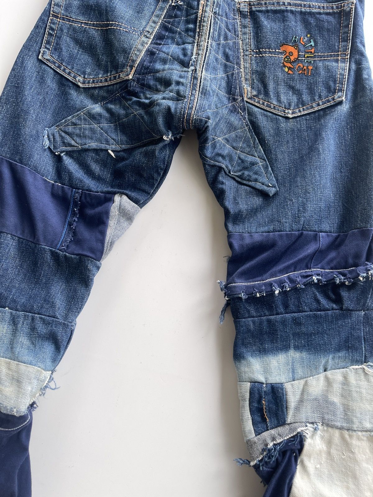 Vintage Vintage WestRider Remake Patchwork Distressed Flare Size 29" - 9 Thumbnail