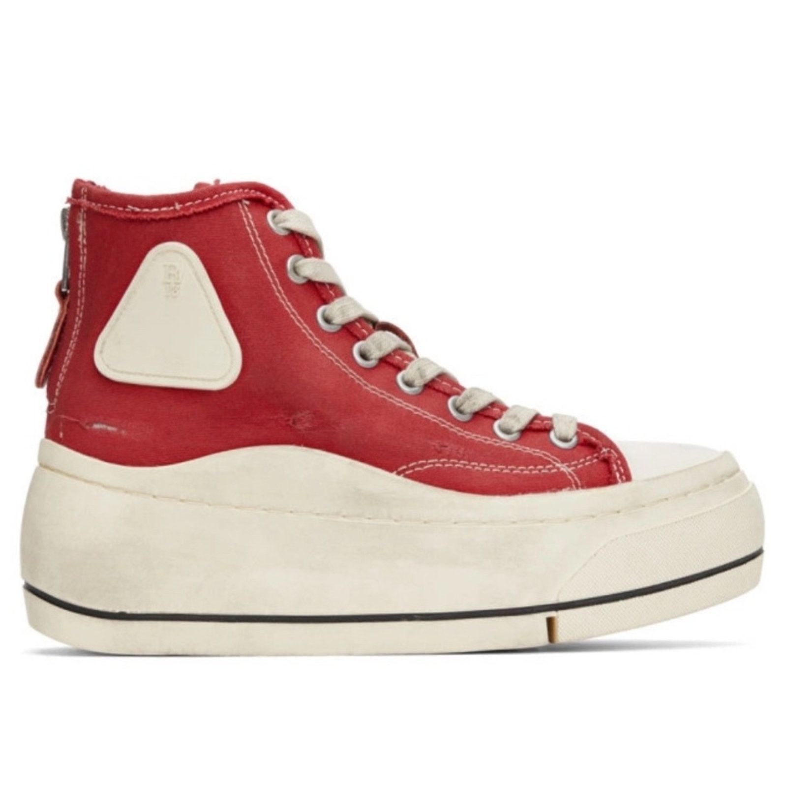 R13 rare Kirk Red Canvas High-Top Sneakers White Platform US 8 Size US 8 / IT 38 - 12 Thumbnail