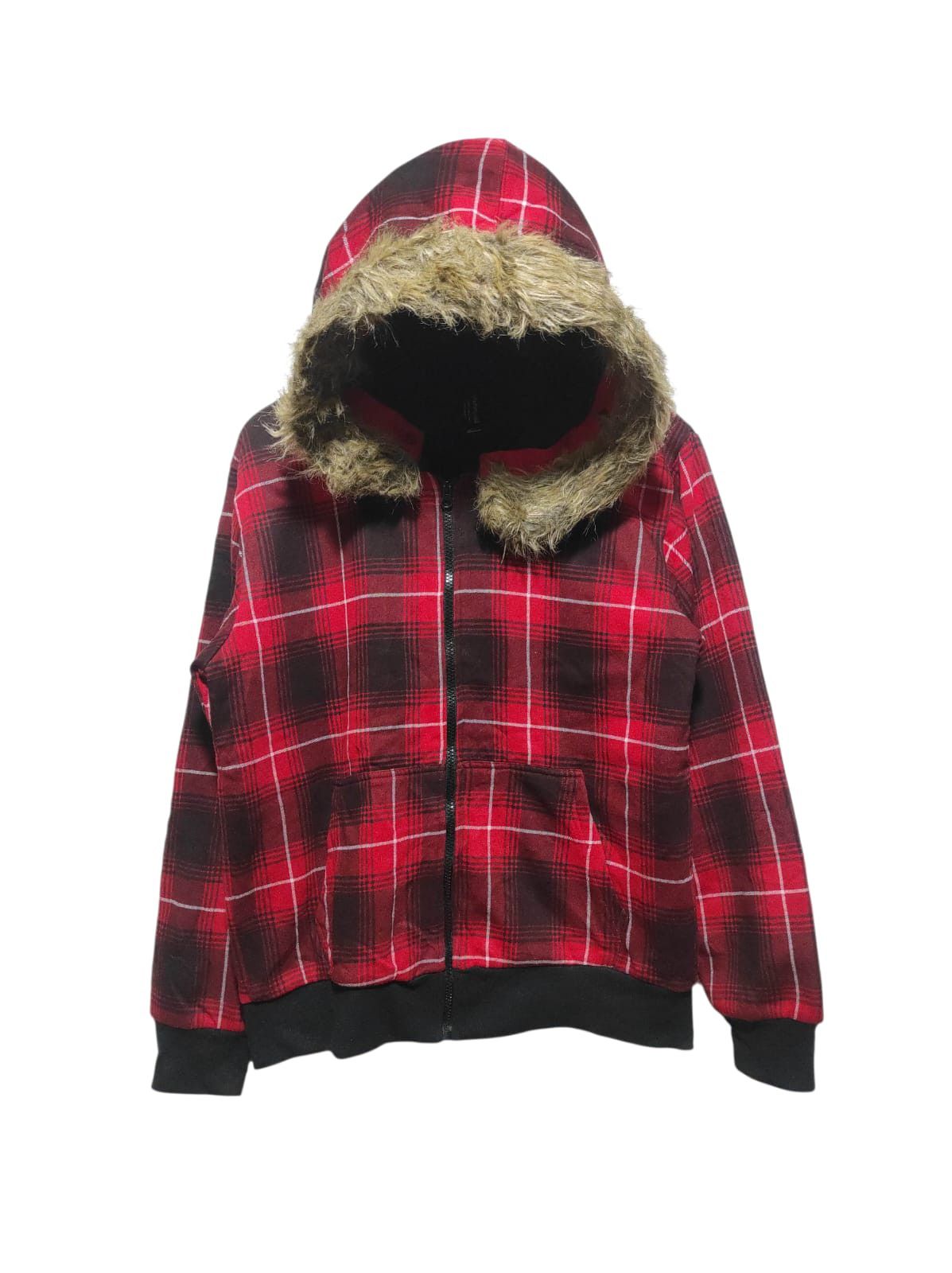 Hysteric Glamour Launching Pad Plaid Zipper Fur Hoodie LGB IfSixWasNine style Size US M / EU 48-50 / 2 - 1 Thumbnail