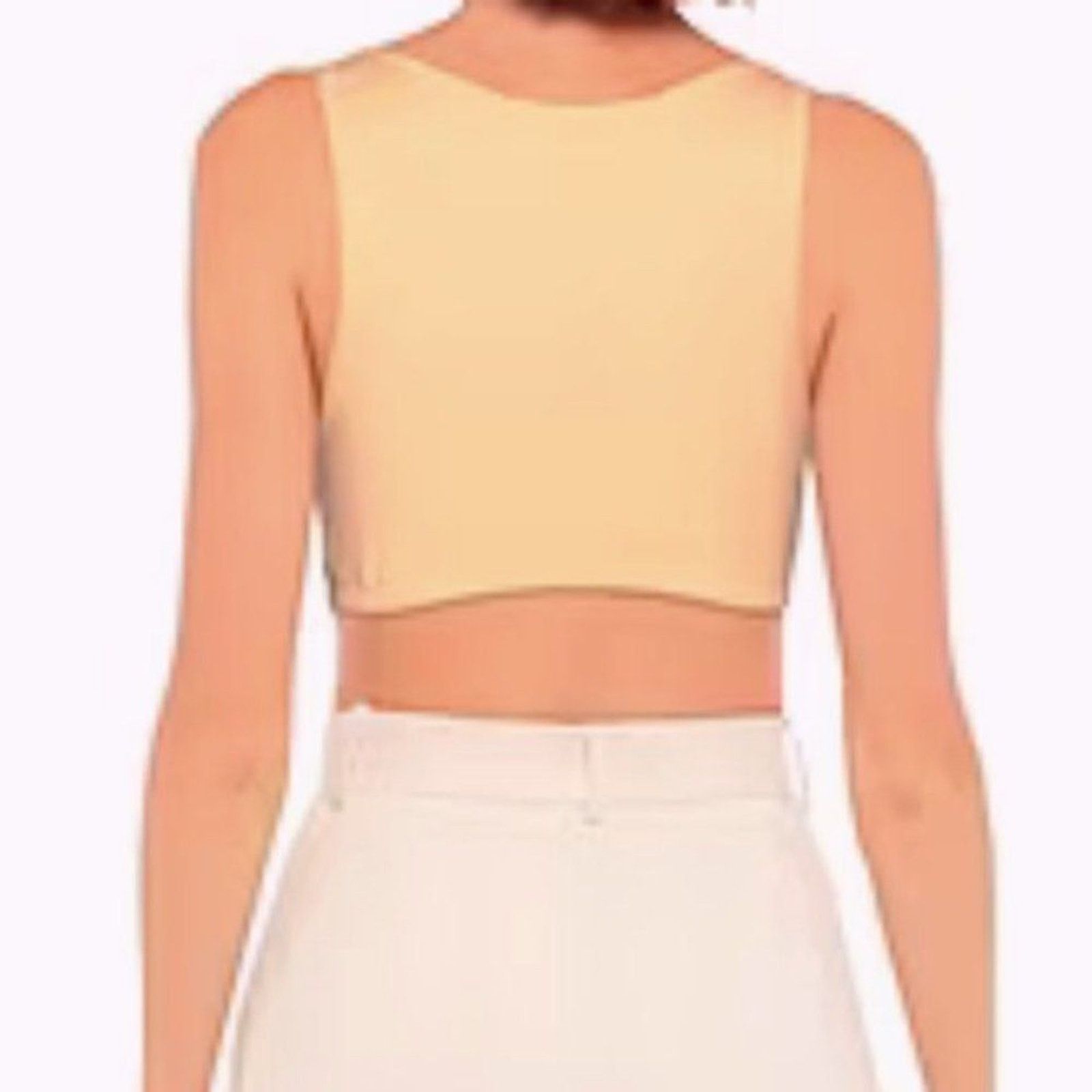 Ganni Ganni Crop top Apricot L Size L / US 10 / IT 46 - 2 Thumbnail
