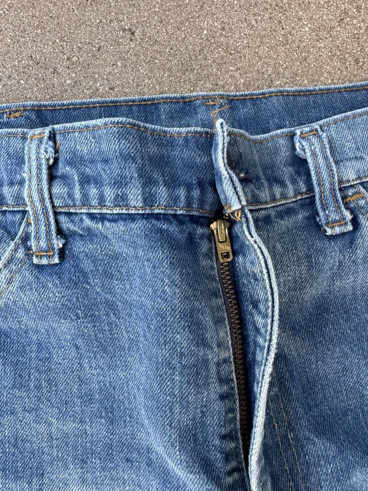 Levi's × Vintage Vtg 70’s Levi’s 646 Orange Tab Bellbottom Flare Jeans 35x32 Size US 35 - 3 Thumbnail