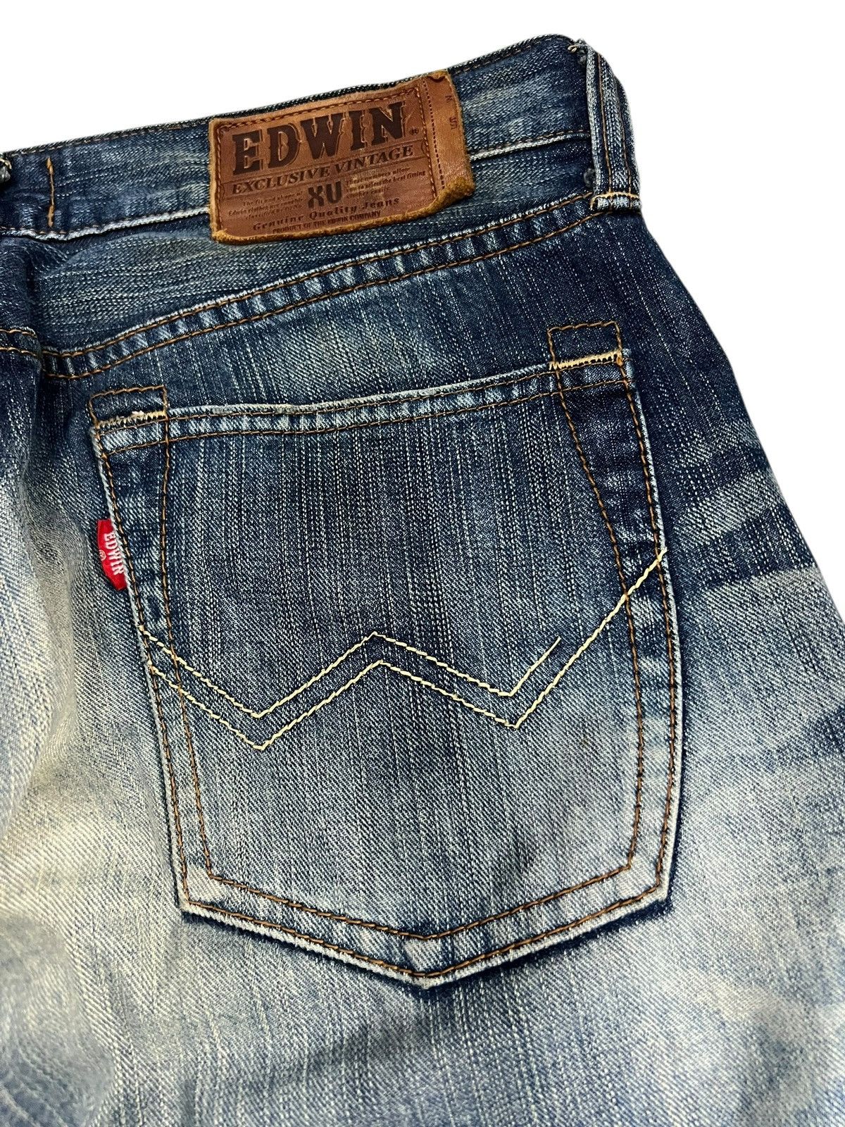 Japanese Brand Edwin Exclusive Vintage XV Mud Wash Denim Jean Japan Size US 33 - 15 Thumbnail