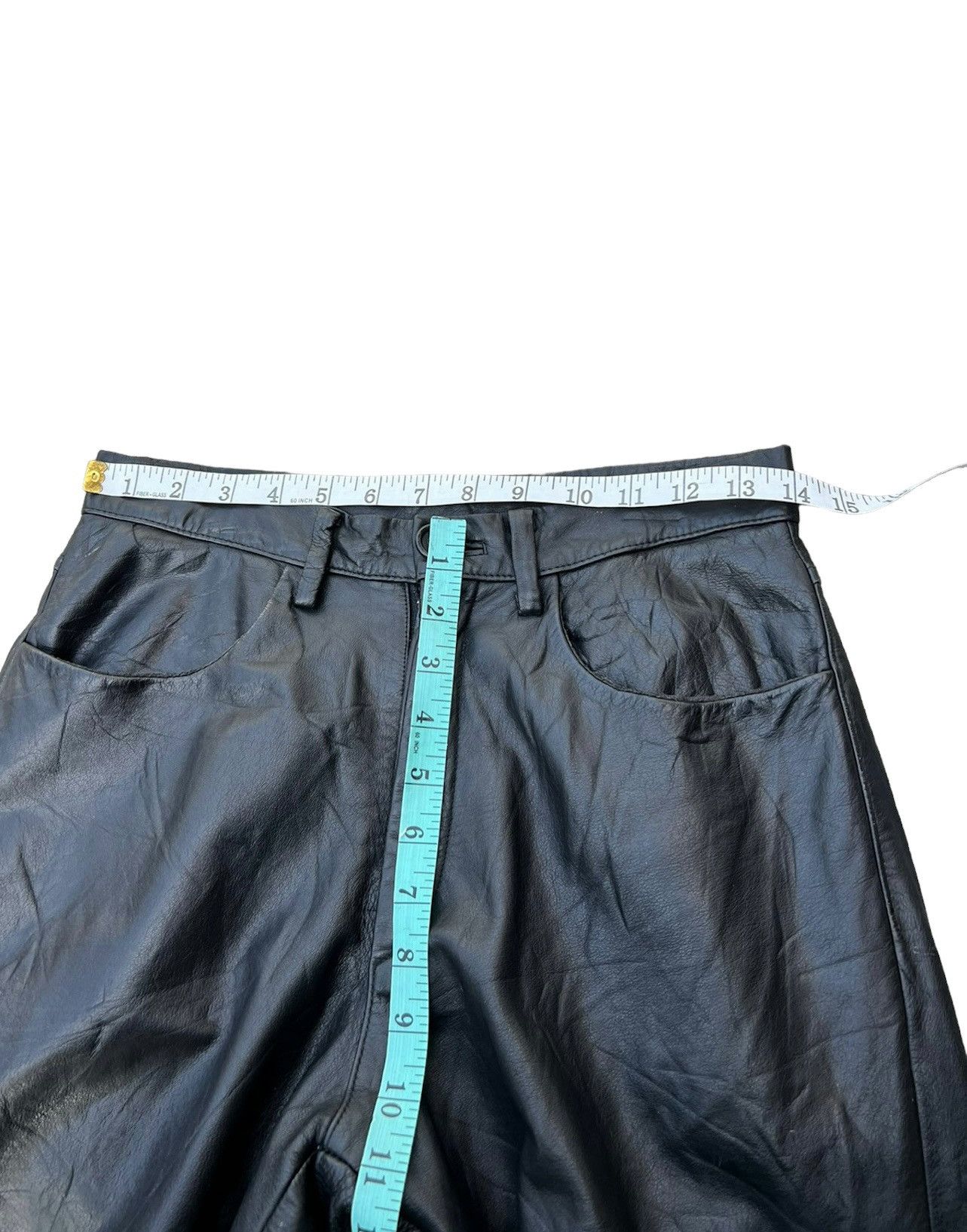 Leather Vintage Tete Homme Japan Patina Black Cowhide Leather Pant Size US 28 / EU 44 - 3 Thumbnail