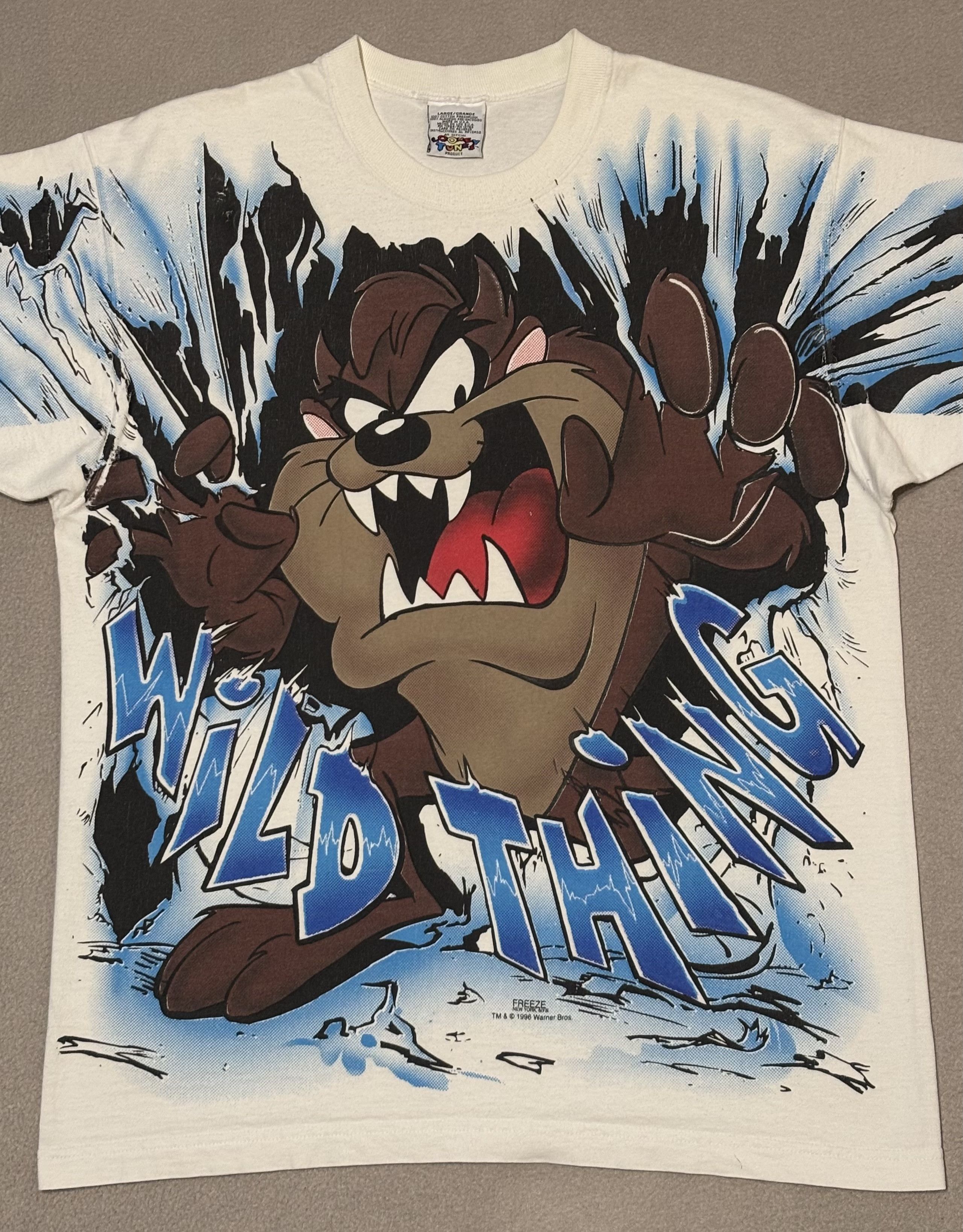 Warner Bros Looney Tunes Taz 1996 Warner Bros T-shirt vintage Size. L Size US L / EU 52-54 / 3 - 6 Thumbnail