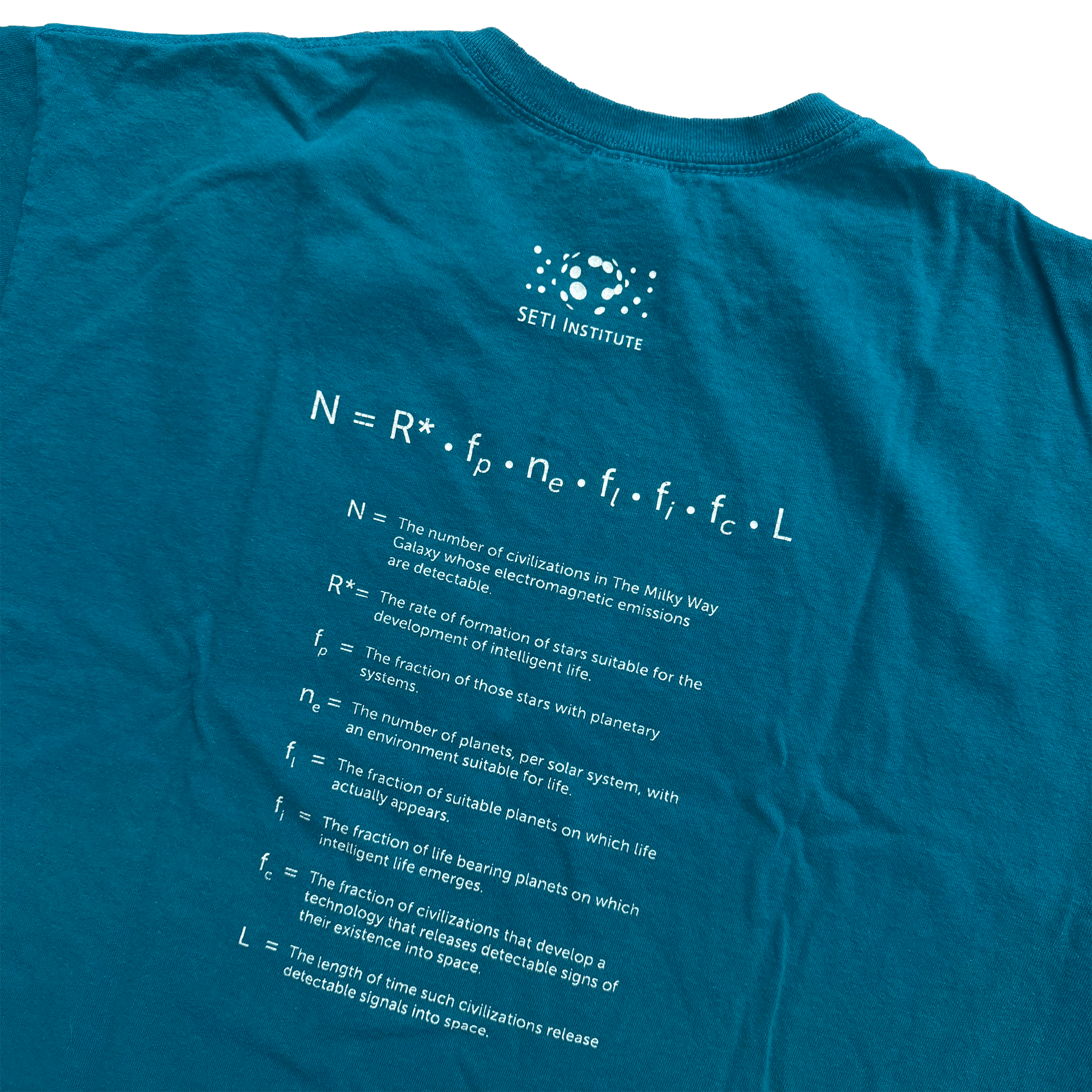 Vintage 2007 SETI Institute Drake Equation Tee Size US L / EU 52-54 / 3 - 6 Thumbnail