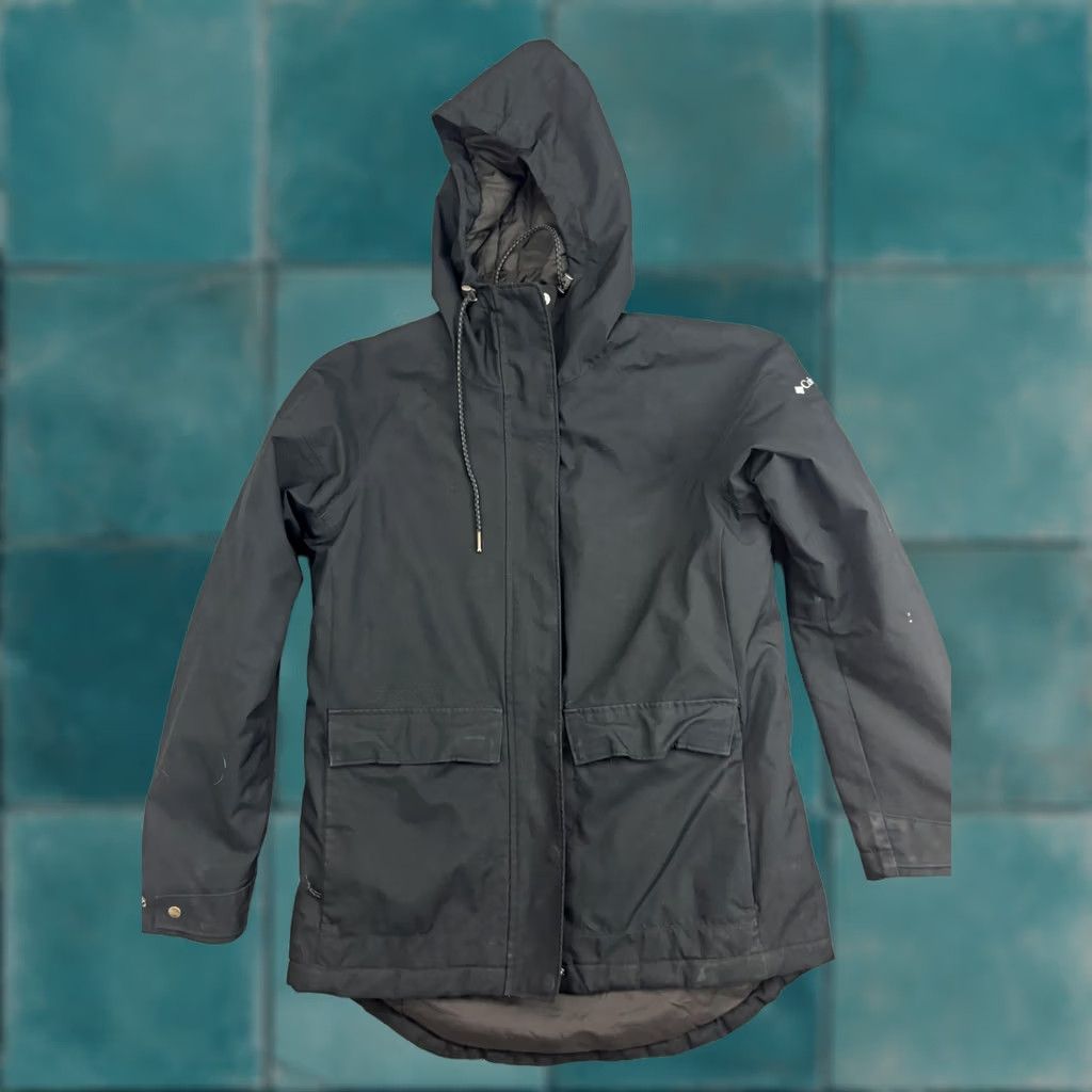 Vintage Columbia Jacket Womens Medium Black Omni-Tech Hooded Parka Insulated Waterproof Size M / US 6-8 / IT 42-44 - 1 Thumbnail