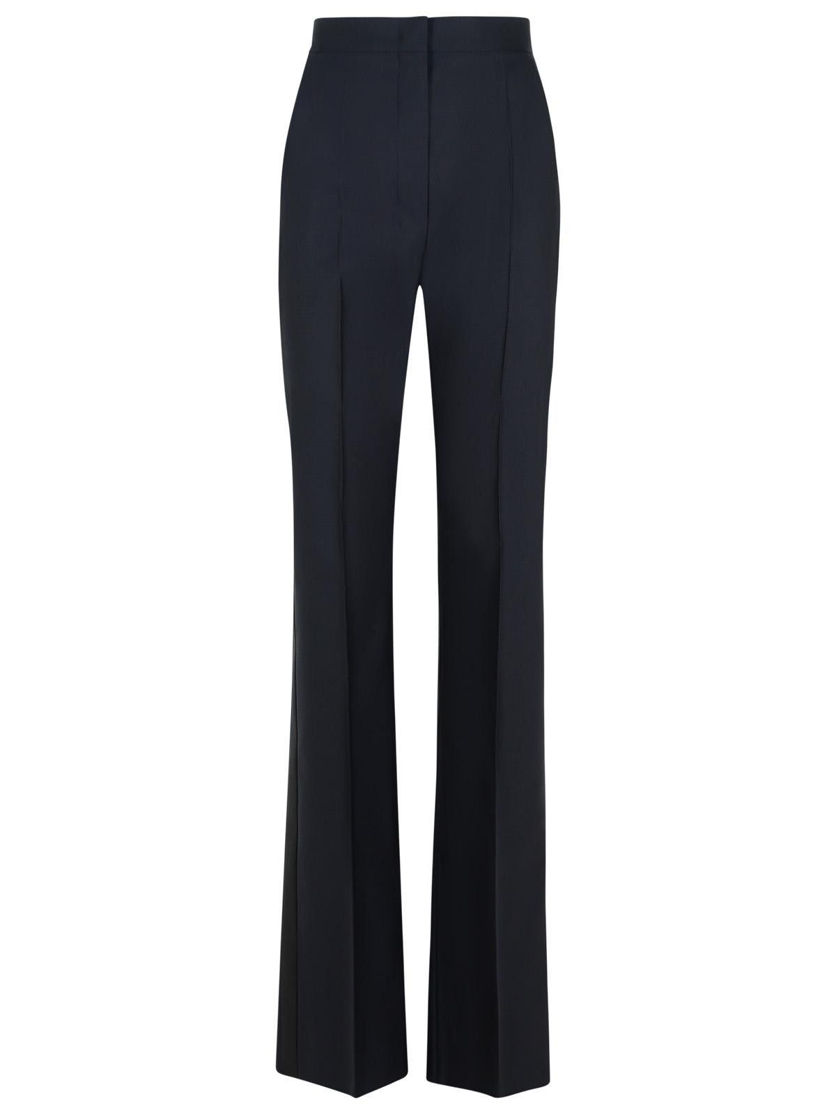 MAX MARA 'Delfino' Black Virgin Wool Blend Pants