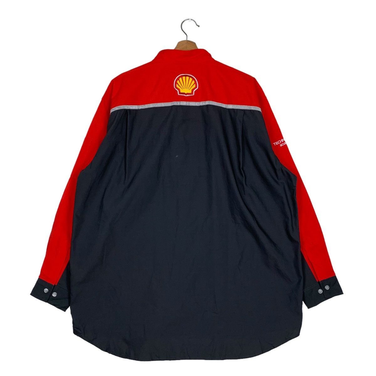 Other SHELL HELIX EMBROIDERY LOGO BUTTON UP SHIRT #0193-C10 Size US XL / EU 56 / 4 - 8 Thumbnail