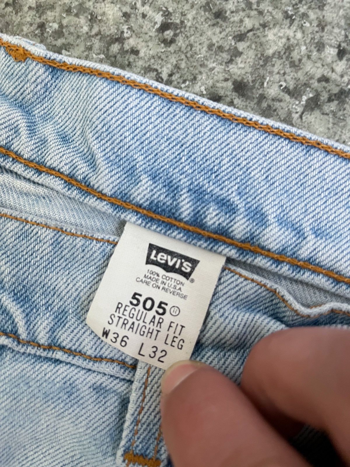 Levi's × Levi's Vintage Clothing VINTAGE 90’s 505 LEVI’s MADE IN USA DISTRESSED W36 L32 Size US 36 / EU 52 - 12 Thumbnail