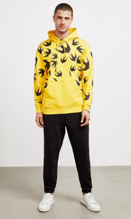 McQ Alexander McQueen ALEXANDER MCQUEEN Bird Graphic Hoodie In Chrome Yellow Size US L / EU 52-54 / 3 - 9 Thumbnail