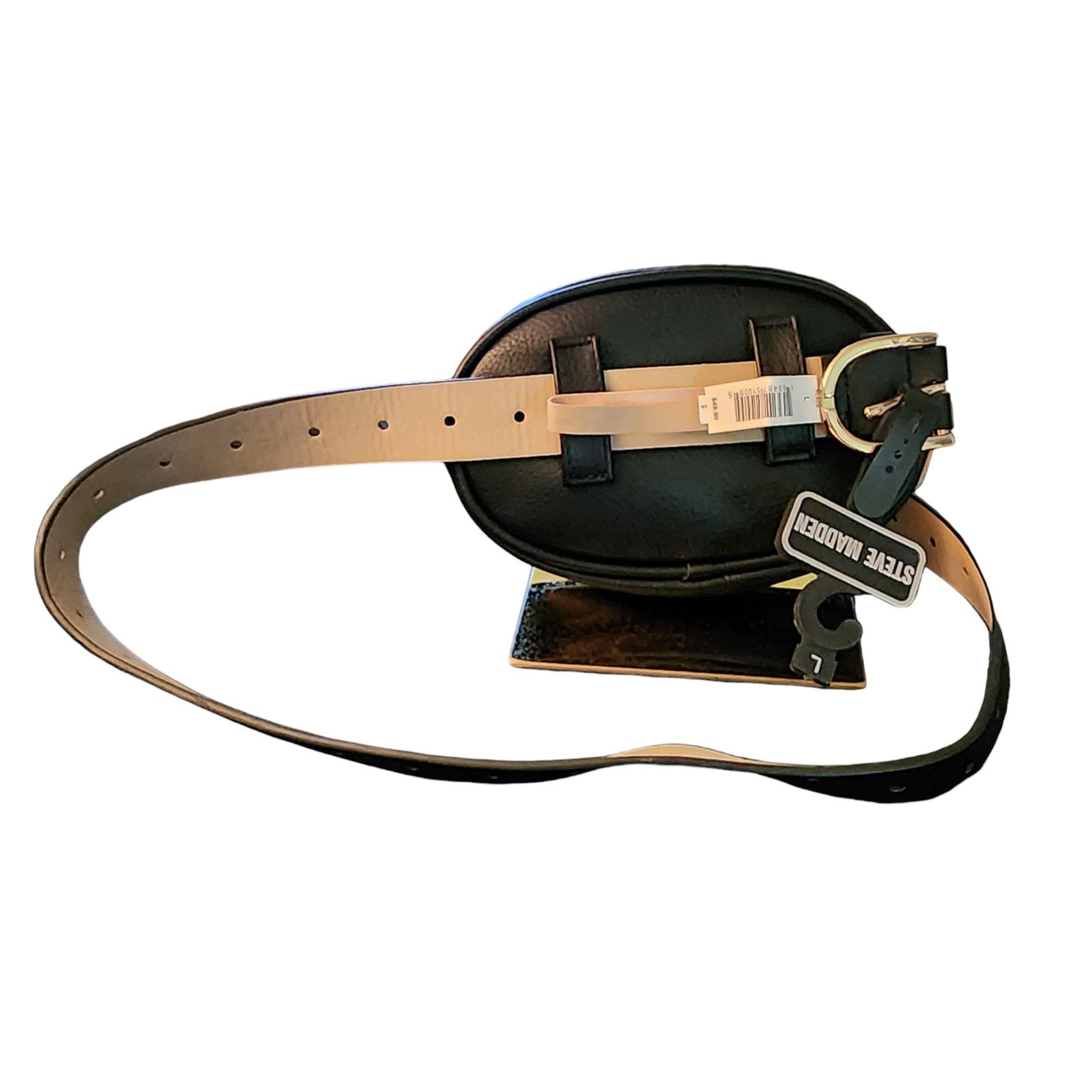 Steve Madden Steve Madden Black Faux Leather Belt Bag Belt Size Large Size ONE SIZE - 2 Thumbnail