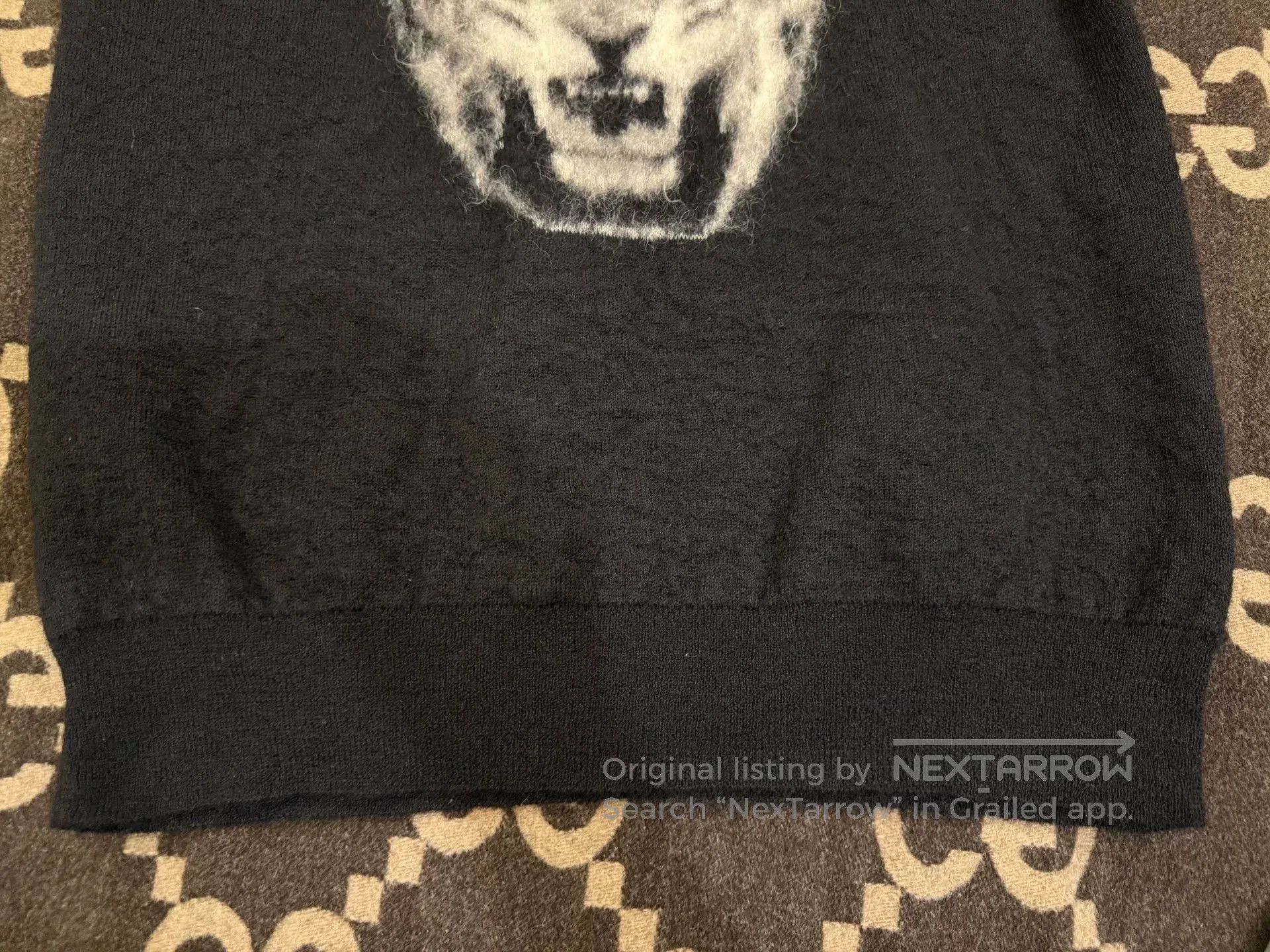 Saint Laurent Paris Saint Laurent Tiger Head Black Sweater. Size US L / EU 52-54 / 3 - 7 Thumbnail