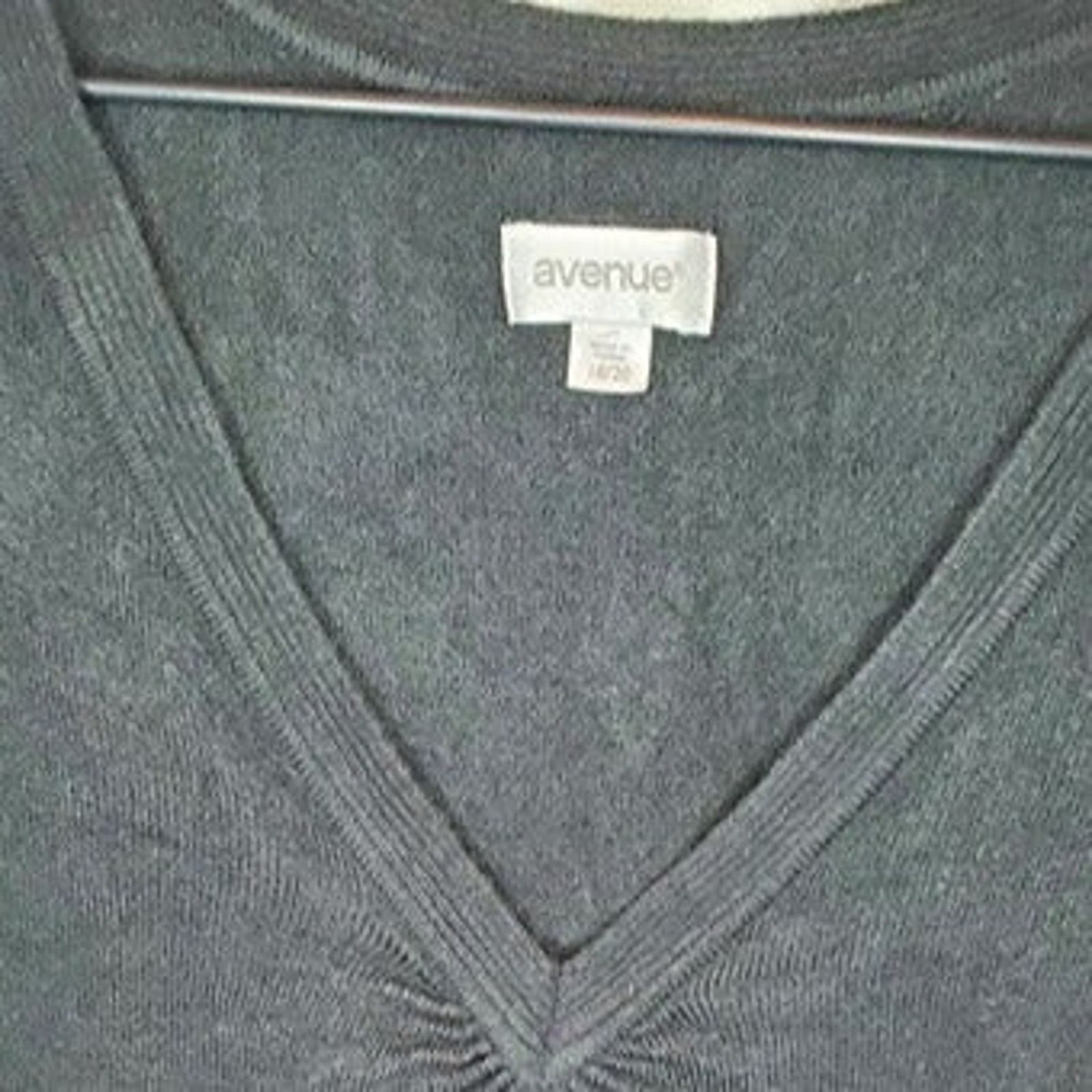 Avenue Women's Avenue Black Sweater Blouse Size 18/20 Size XXL / US 16-18 / IT 52-54 - 2 Thumbnail