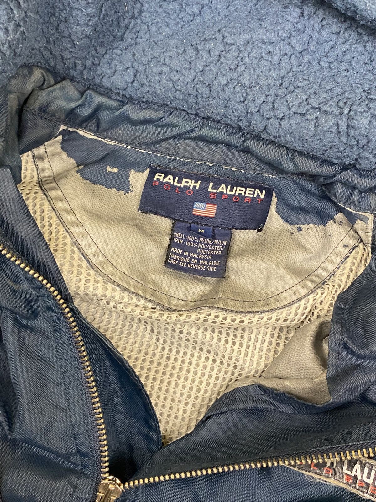 Polo Ralph Lauren Polo Sport Vintage Ralph Lauren Nylon Jacket Fleece Hooded M Size M / US 6-8 / IT 42-44 - 7 Thumbnail