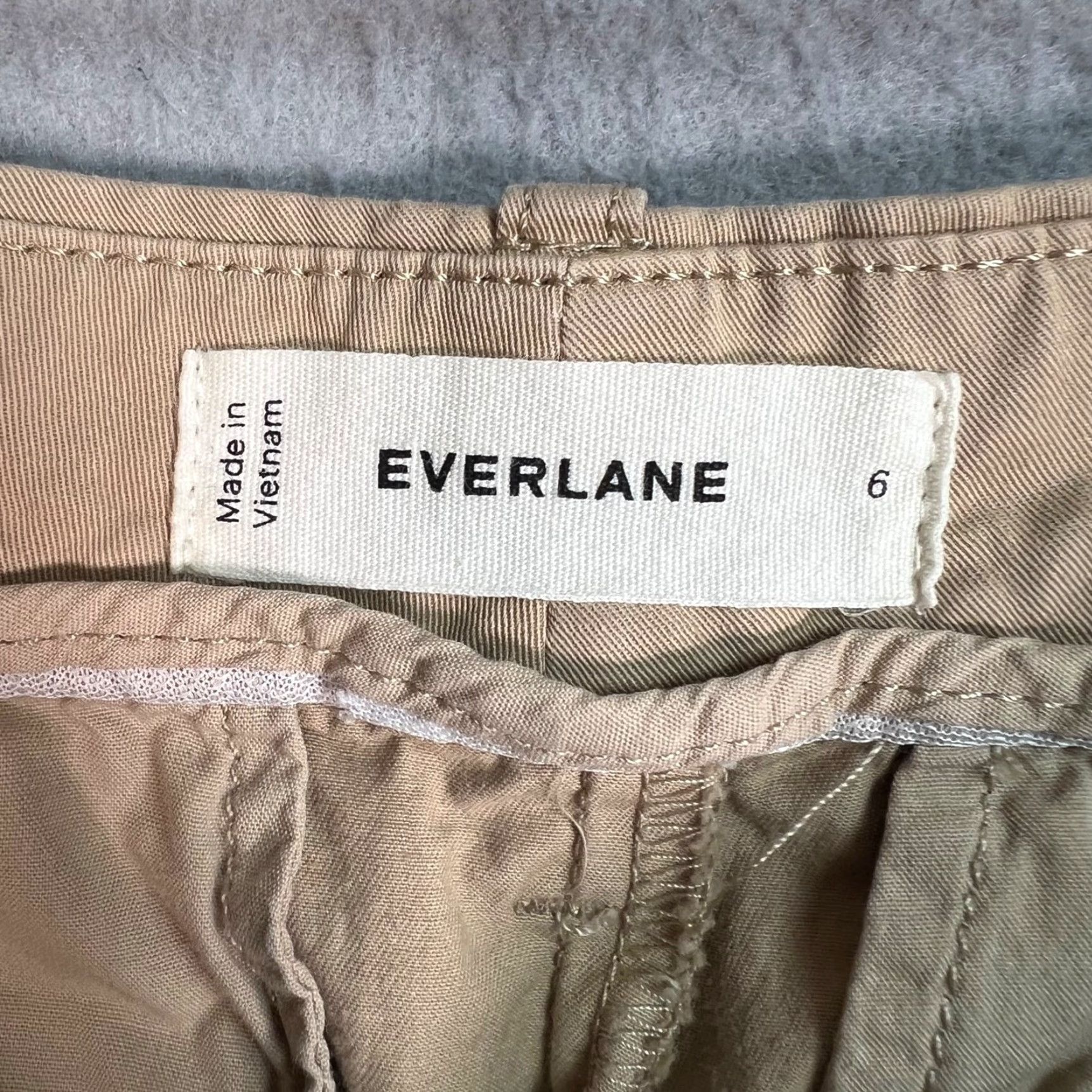 Everlane Everlane Pants Woman 6 Beige Organic Cotton Pleated Wide-Leg ? Size 28" / US 6 / IT 42 - 3 Thumbnail