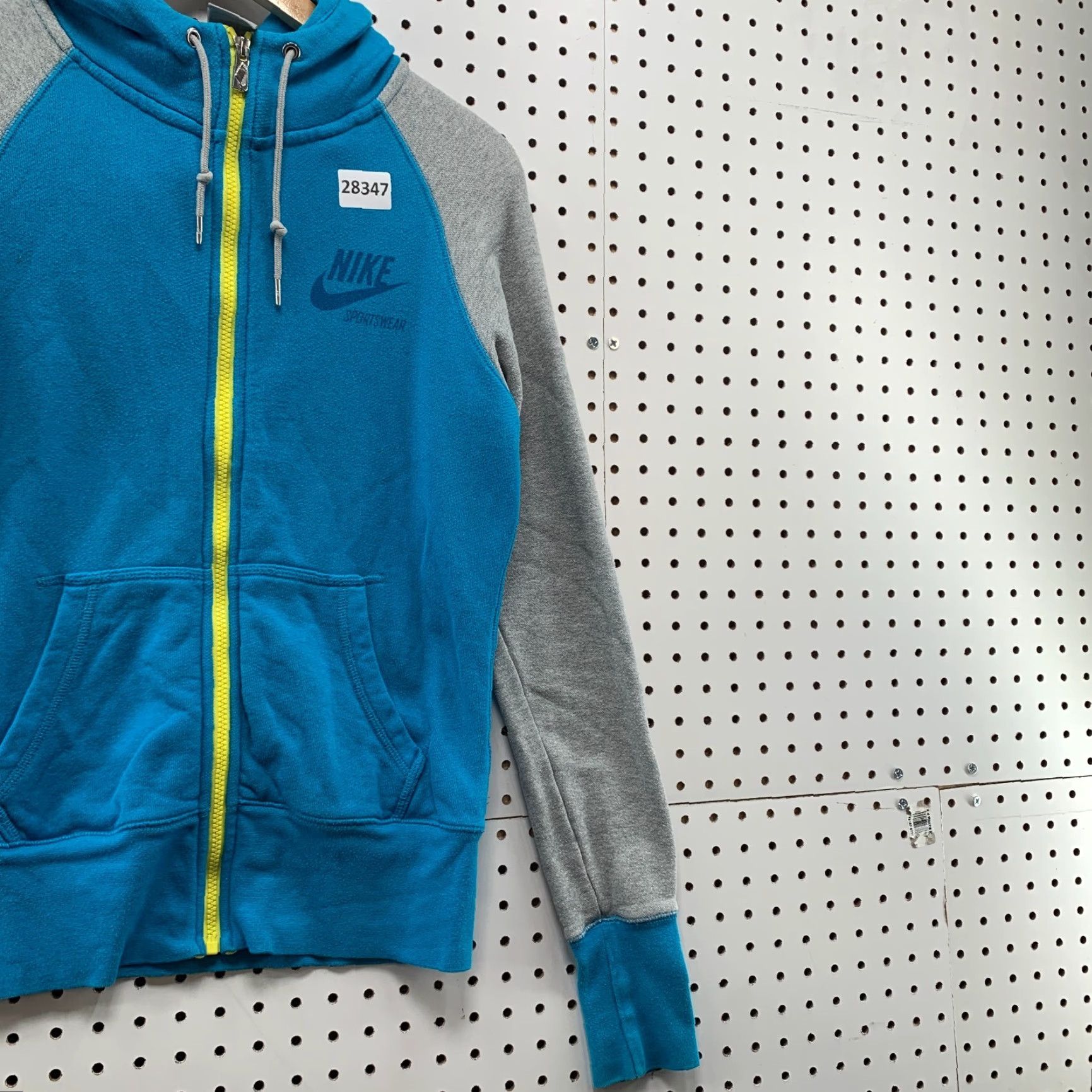 Nike VINTAGE Nike Sportwear Hoodie Full Zip Sweatshirt Blue Womens Medium Size M / US 6-8 / IT 42-44 - 4 Thumbnail