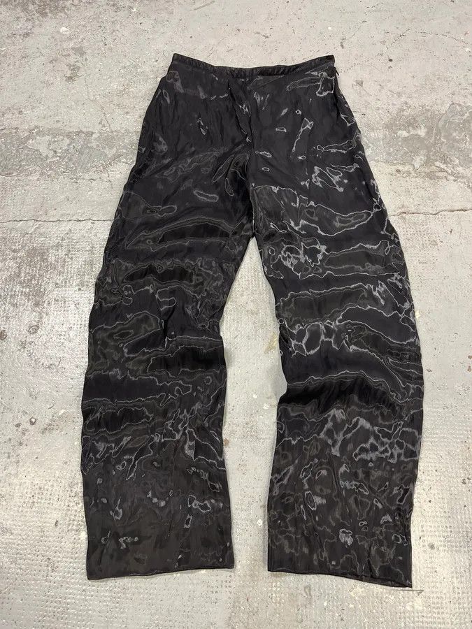 Giorgio Armani 2000s Giorgio Armani Black Satined Light Pants Size 26" / US 2 / IT 38 - 1 Thumbnail