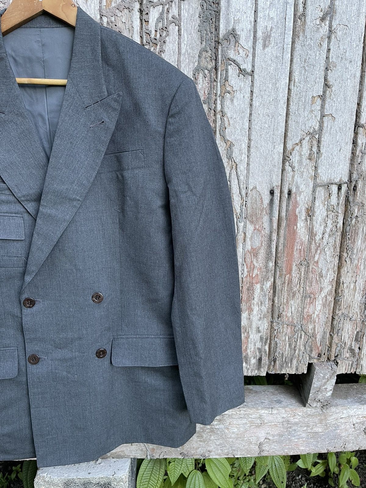 Jean Paul Gaultier Jean Paul Gaultier Homme Charcoal Wool DoubleBreasted Blazer Size 50S - 7 Thumbnail