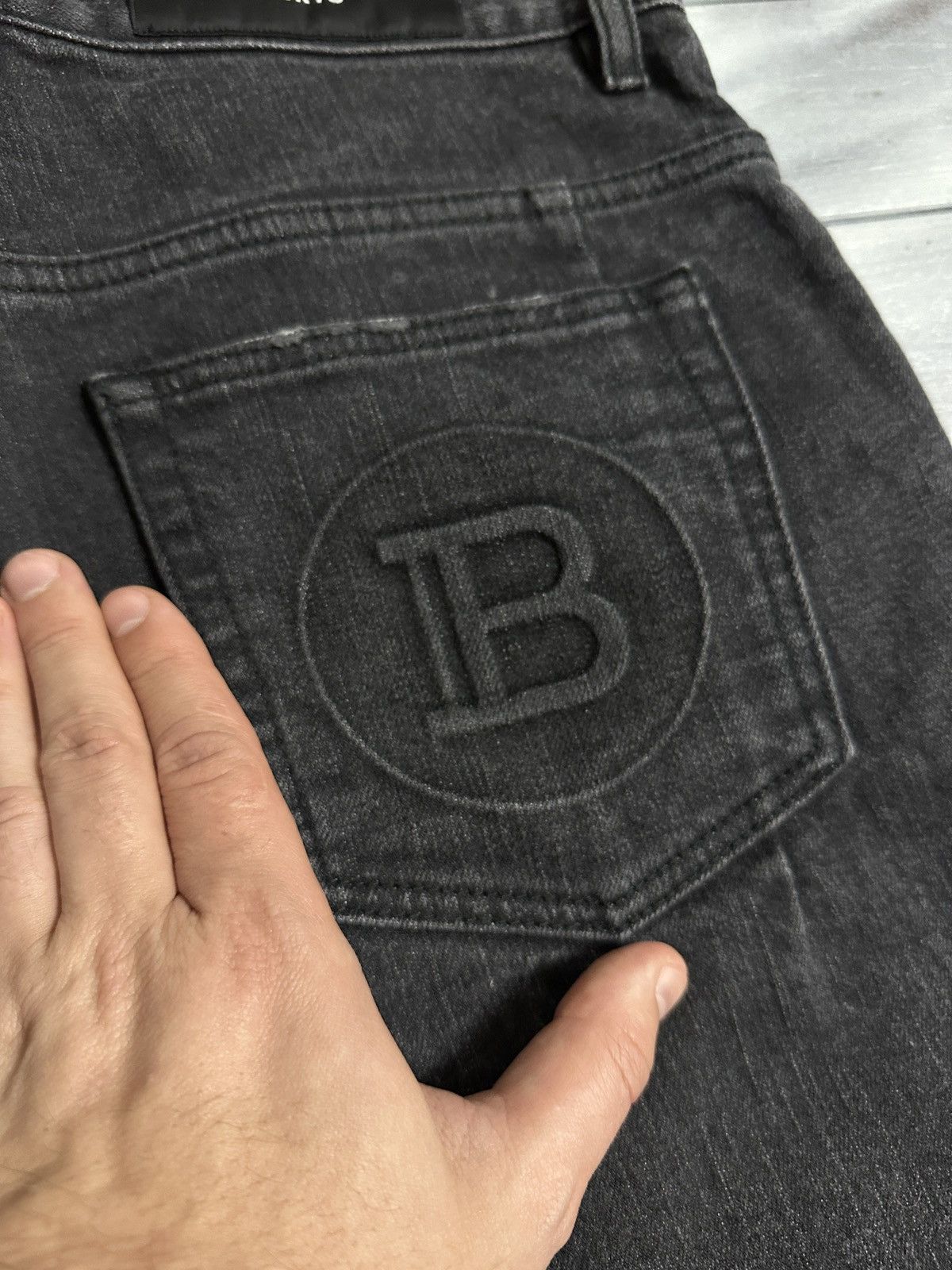 Balmain Rare Luxury Balmain Moto Biker Denim Jeans Made in Japan Size US 32 / EU 48 - 2 Thumbnail