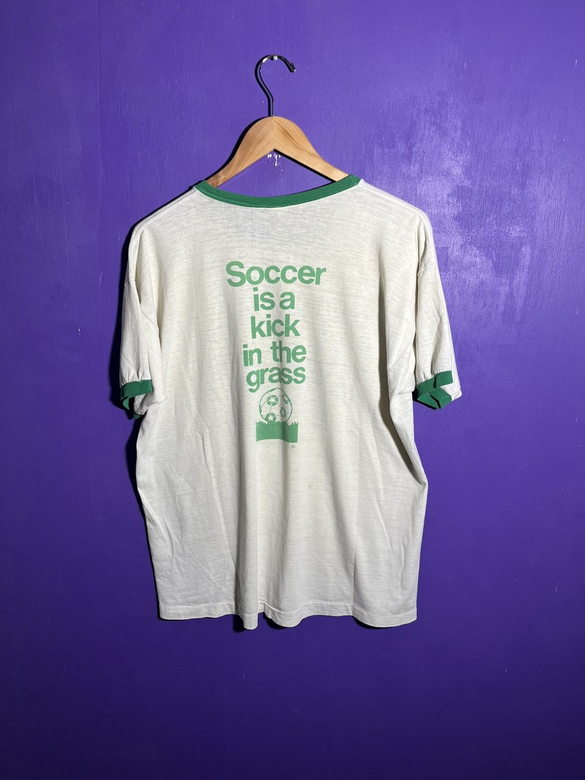 Champion × Vintage Vintage 70s Champion Rowdies kick in the grass ringer tee Size US XL / EU 56 / 4 - 2 Thumbnail