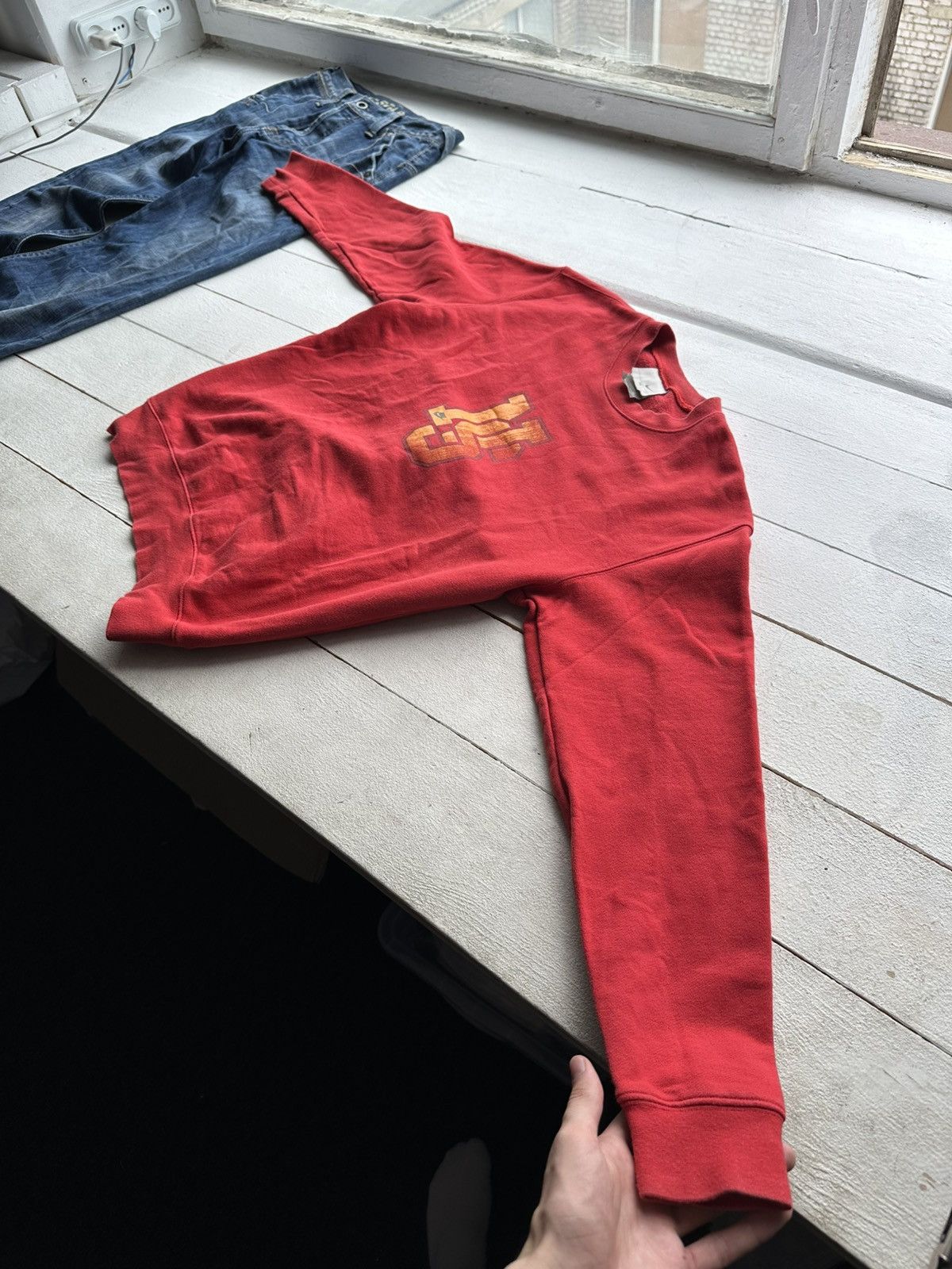 Nike 🚨90s Nike Big Logo “NS” Swoosh RED Sweatshirt y2k rare Size US M / EU 48-50 / 2 - 2 Thumbnail