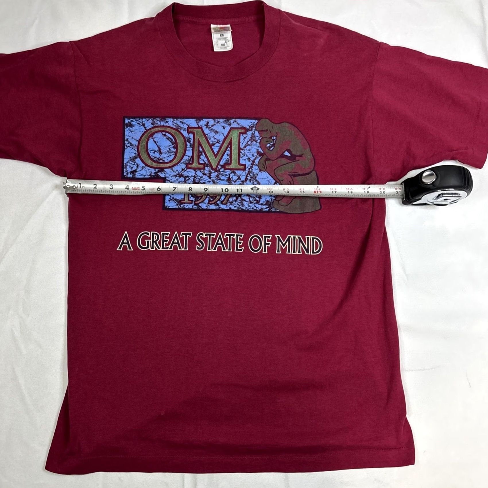 Fruit Of The Loom Fruit of the Loom T Shirt Men’s L Burgundy Nebraska OM Great State Of Mind Mens Red 90s? Size US L / EU 52-54 / 3 - 4 Thumbnail
