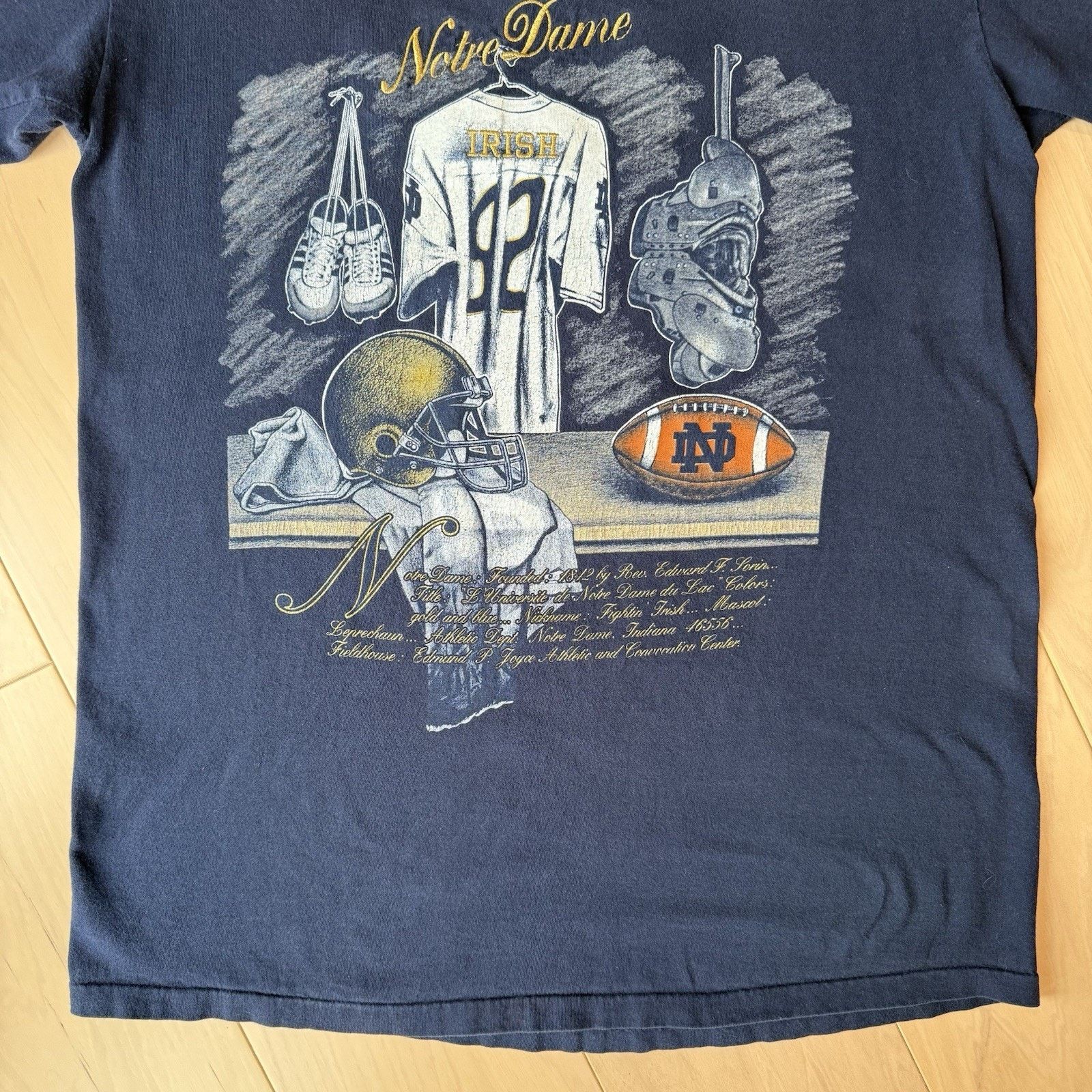 Nutmeg Vintage Notre Dame Fighting Irish Shirt L Navy 90s Nutmeg Size US L / EU 52-54 / 3 - 5 Thumbnail